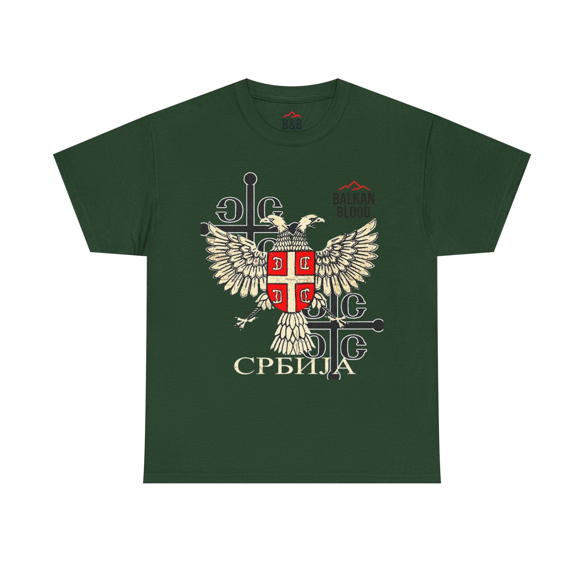 Serbian Heritage Tee, Balkan Blood Shirt, Unisex Cotton T-shirt, Cultural Pride Wear, Travel-inspired Apparel