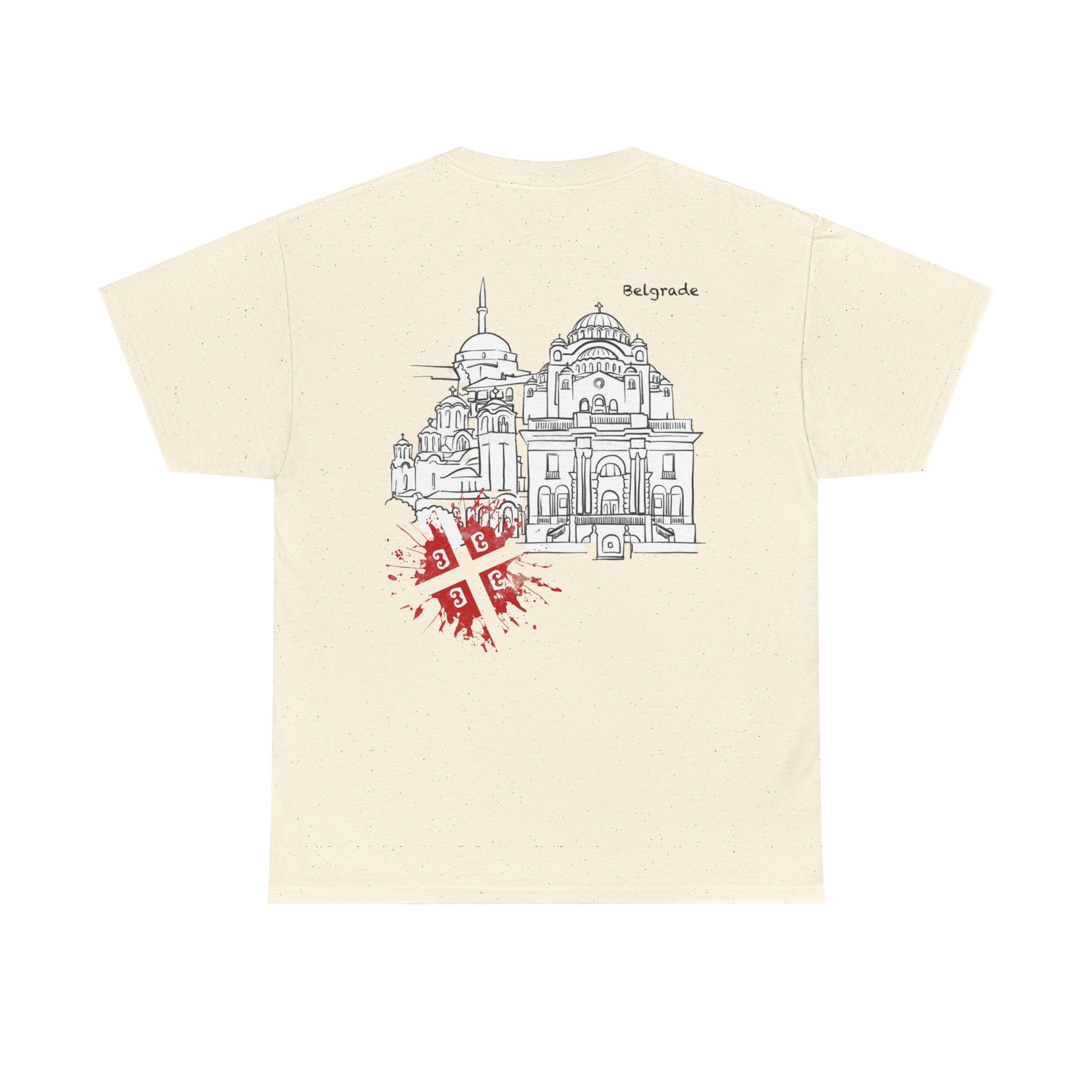Serbian Heritage Tee, Balkan Blood Shirt, Unisex Cotton T-shirt, Cultural Pride Wear, Travel-inspired Apparel