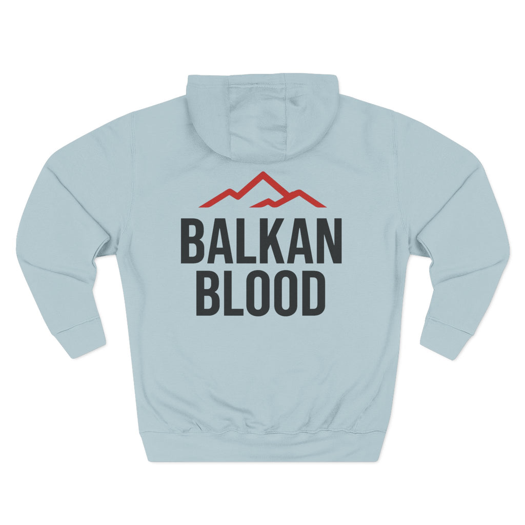Balkan Blood Hoodie - Cozy Fleece Sweatshirt for Outdoor Adventures, Gifts for Nature Lovers, Hiking, Travel, Casual Wear