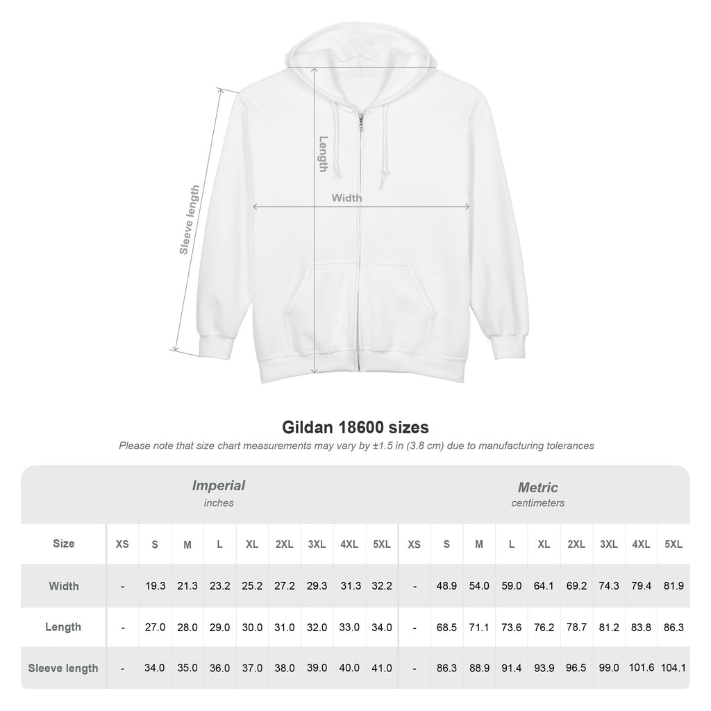 Zip Hoodie — Balkan Blood Logo Embroidery
