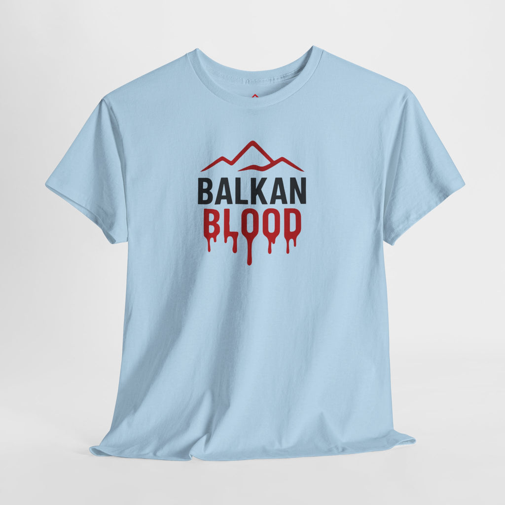 Balkan Blood T-Shirt — Heritage Graphic Tee with Multilingual “Blood” Back Print