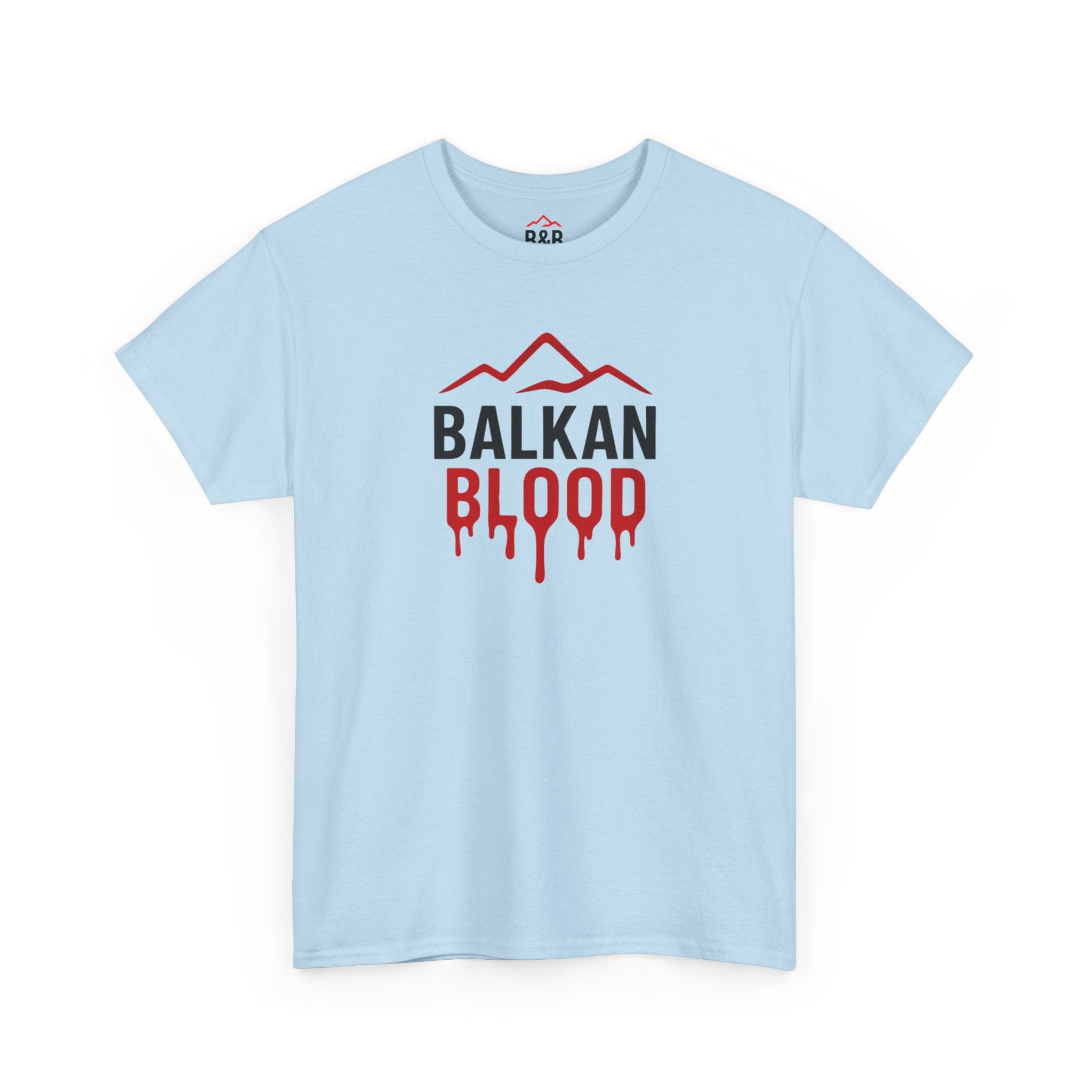 Balkan Blood T-Shirt — Heritage Graphic Tee with Multilingual “Blood” Back Print