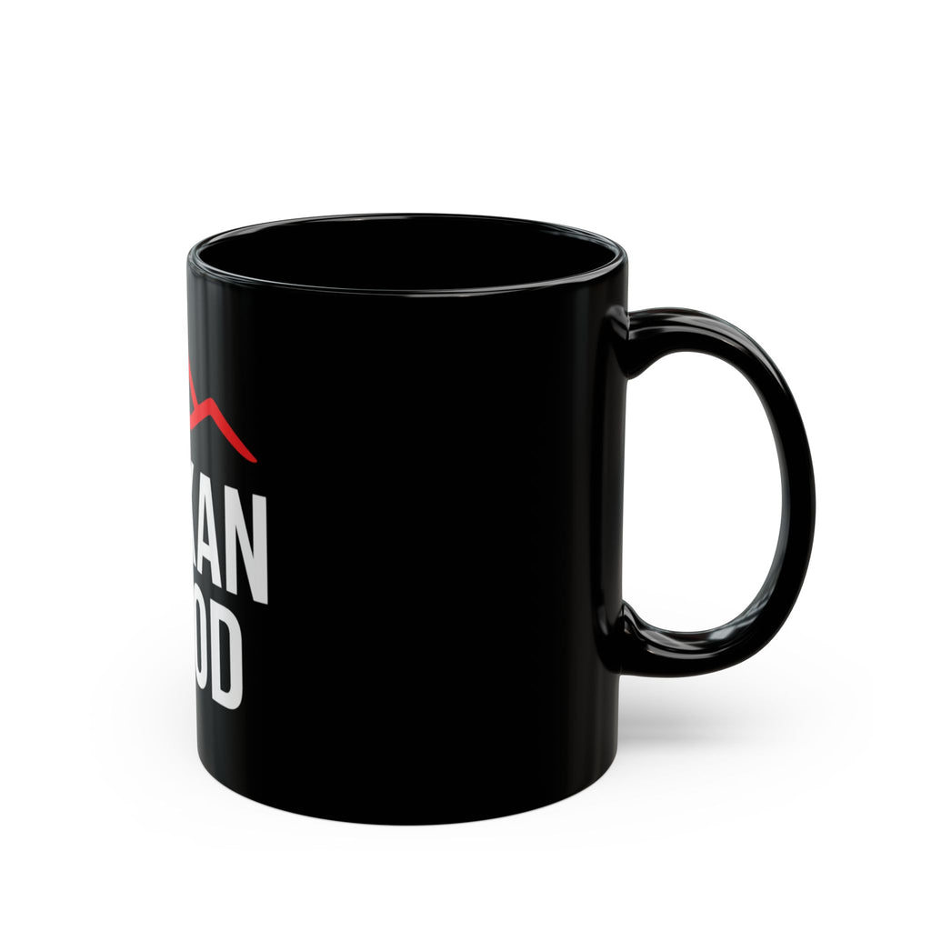 Balkan Blood Mug, Black Coffee Cup, Gift for Mountain Lovers, Travel Mug, Hiking Mug, Outdoor Adventure Coffee Cup