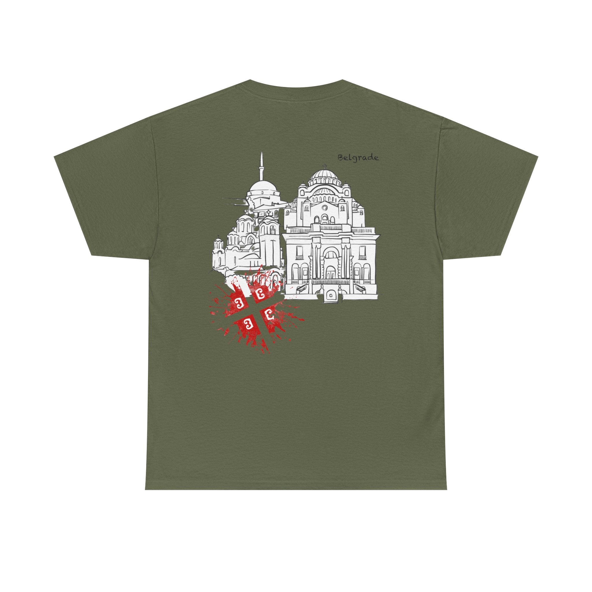 Serbian Heritage Tee, Balkan Blood Shirt, Unisex Cotton T-shirt, Cultural Pride Wear, Travel-inspired Apparel