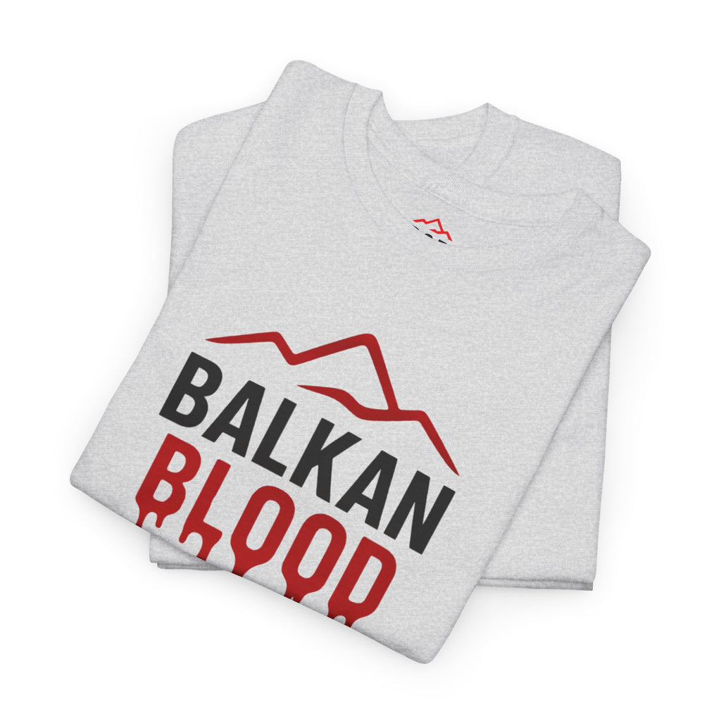 Balkan Blood T-Shirt — Heritage Graphic Tee with Multilingual “Blood” Back Print