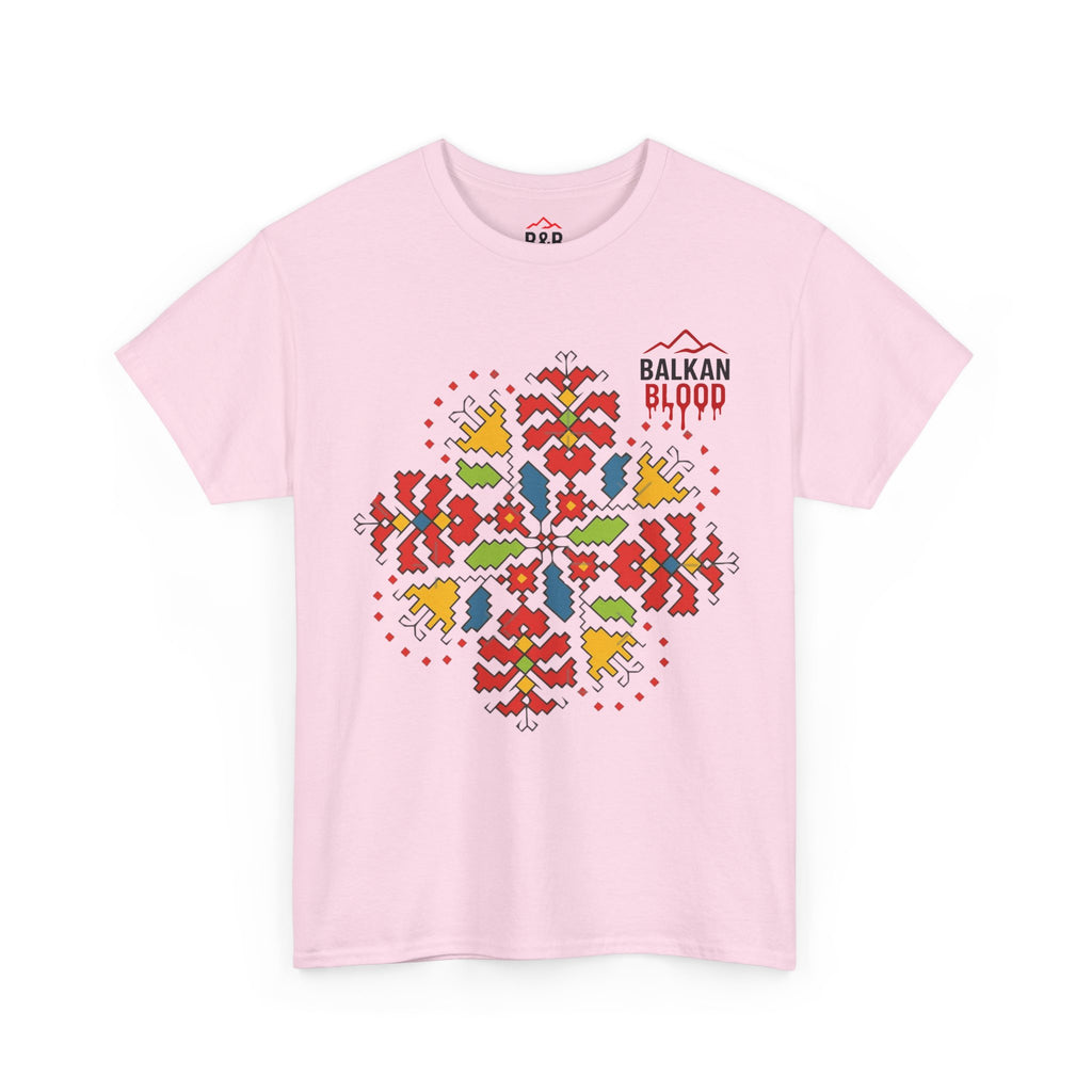 Balkan Blood Unisex Heavy Cotton Tee, Balkan Emrodery