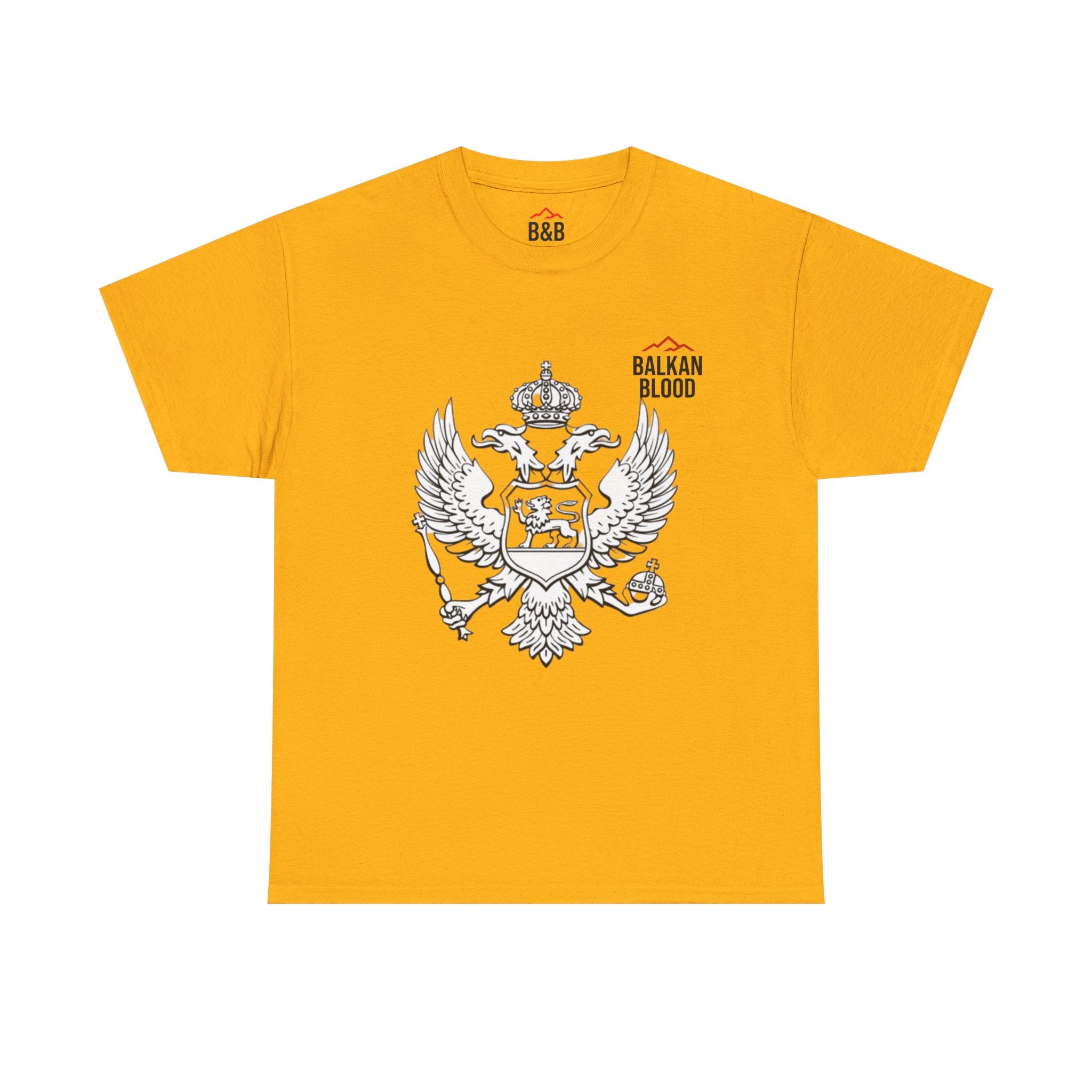 Montenegro/Balkan Blood Unisex Heavy Cotton Tee, Vintage Style Shirt, Graphic Tee, Travel Souvenir, Gift for Heritage Lovers