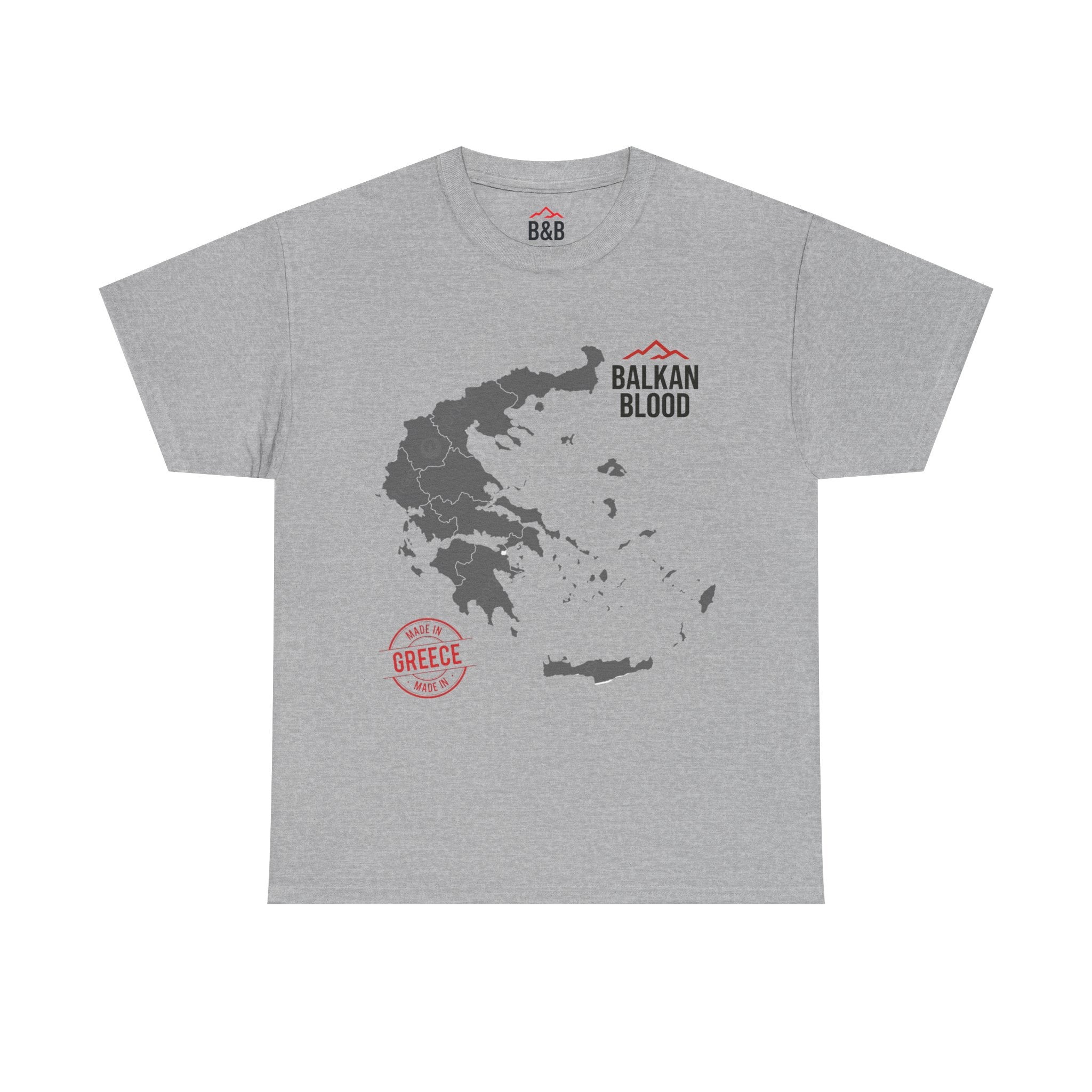 Balkan Blood Tee | Unisex Heavy Cotton T-Shirt, Greece Souvenir Shirt, Travel Gift, Casual Wear, Unique Graphic Tee