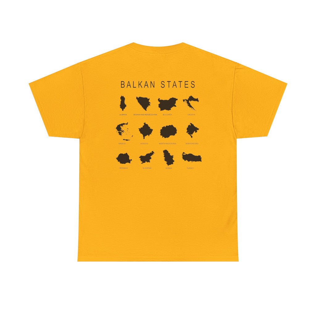 Balkan Blood Unisex Heavy Cotton Tee, Ethnic Pride Shirt, Gift for Balkans, Travel Tee, Stylish Casual Wear, Balkan States Design