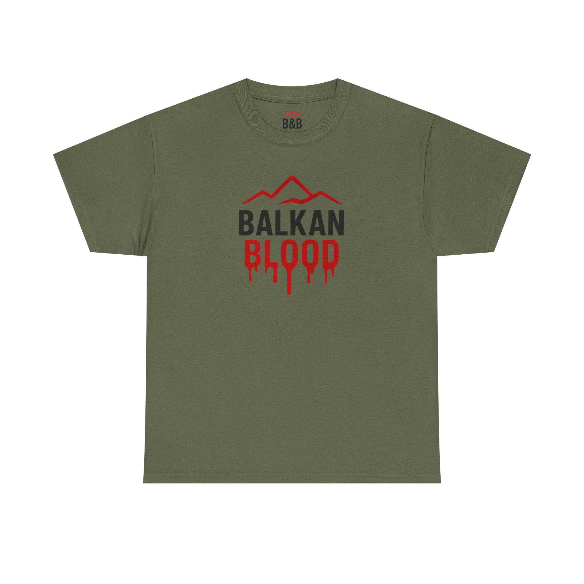 Balkan Blood T-Shirt — Heritage Graphic Tee with Multilingual “Blood” Back Print