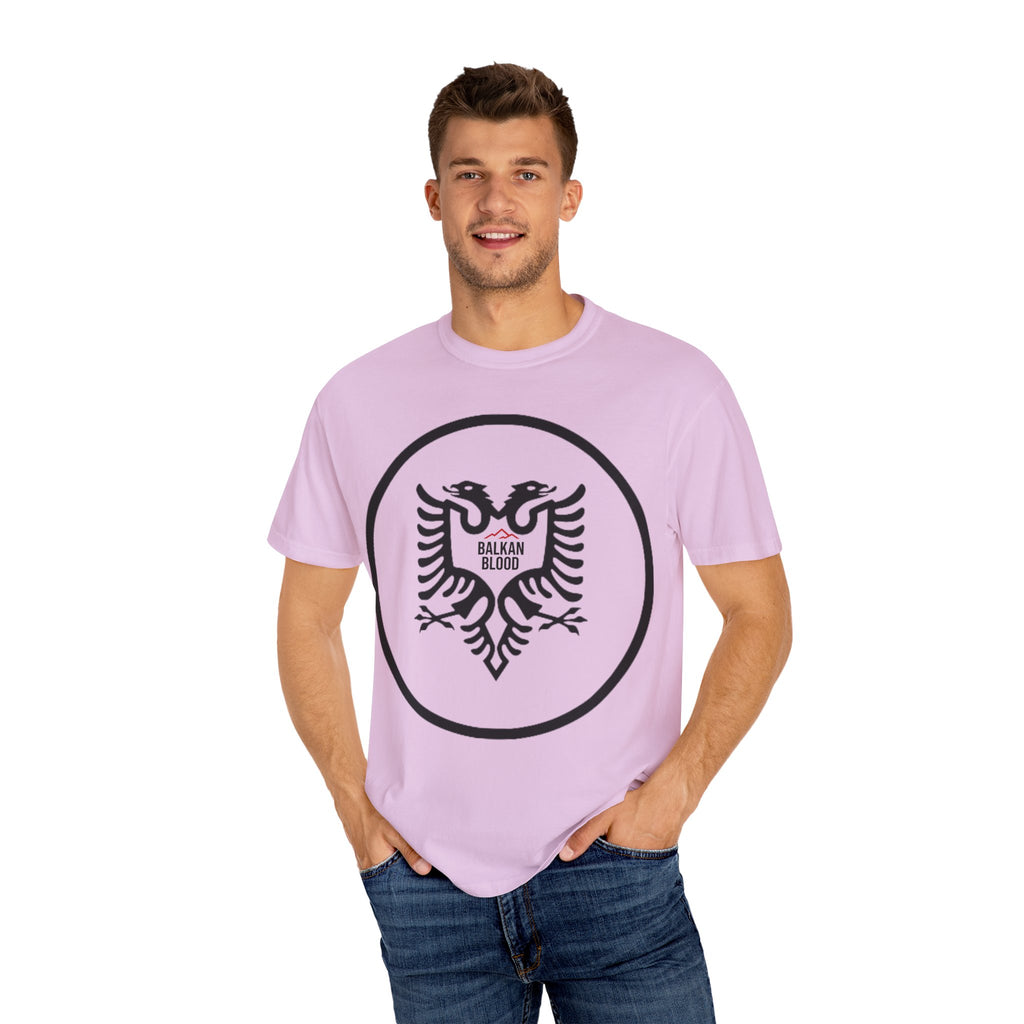Albanian Balkan Heritage T-Shirt - Unisex Garment-Dyed Tee, Albania Pride Apparel, Cultural Gift, Travel Souvenir, Festival Wear