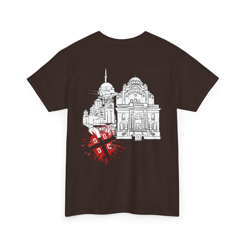 Serbian Heritage Tee, Balkan Blood Shirt, Unisex Cotton T-shirt, Cultural Pride Wear, Travel-inspired Apparel