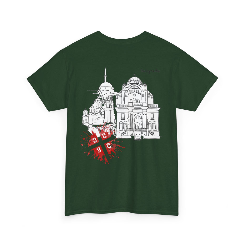 Serbian Heritage Tee, Balkan Blood Shirt, Unisex Cotton T-shirt, Cultural Pride Wear, Travel-inspired Apparel