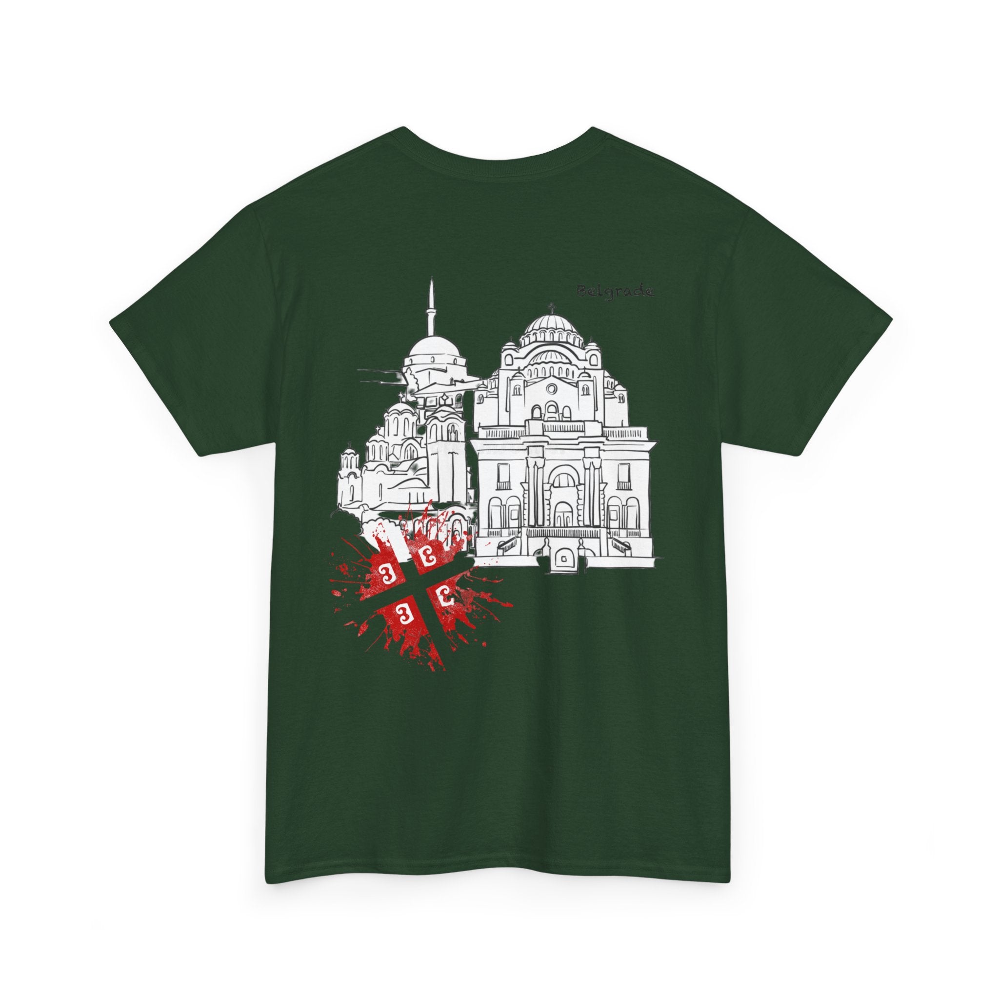 Serbian Heritage Tee, Balkan Blood Shirt, Unisex Cotton T-shirt, Cultural Pride Wear, Travel-inspired Apparel