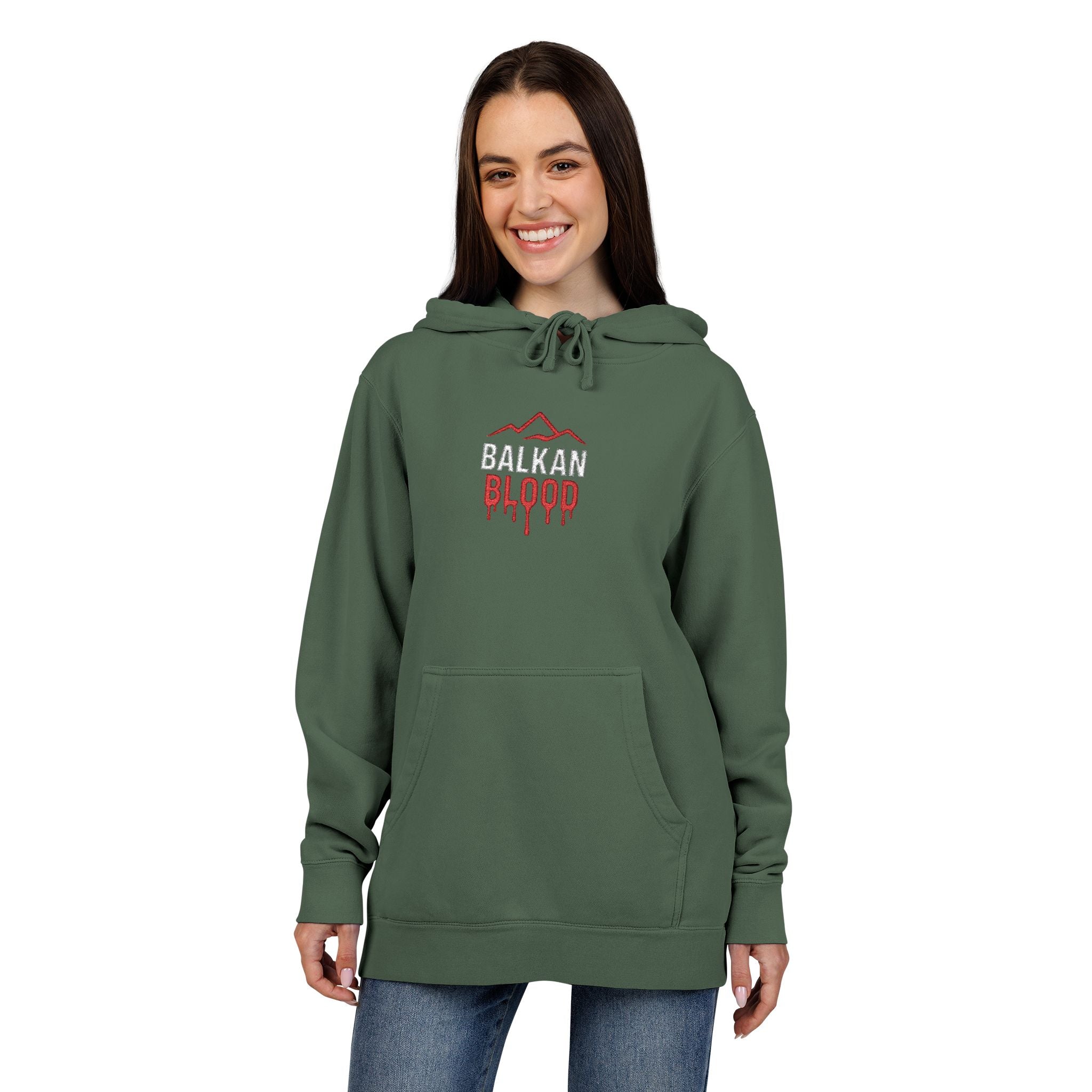 Unisex Pigment-Dyed Hoodie (Embroidery)
