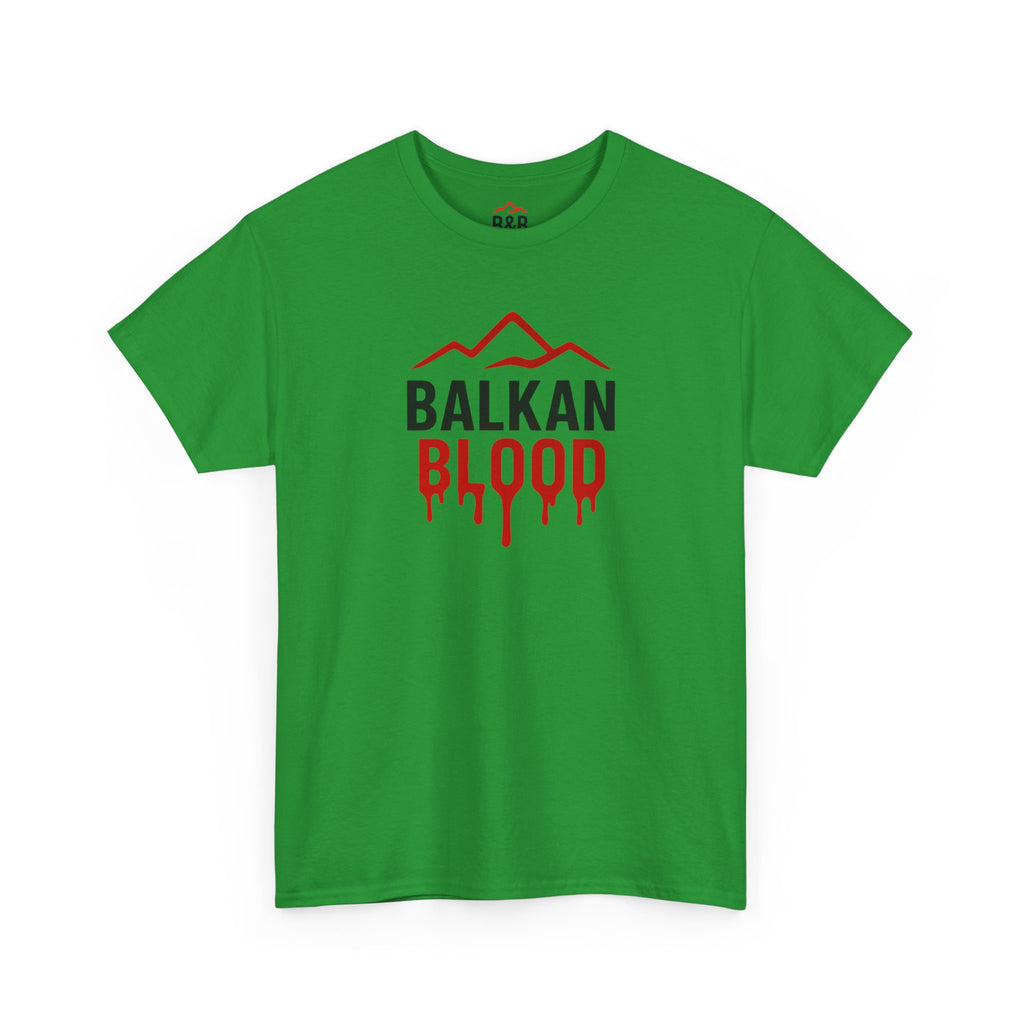 Balkan Blood T-Shirt — Heritage Graphic Tee with Multilingual “Blood” Back Print