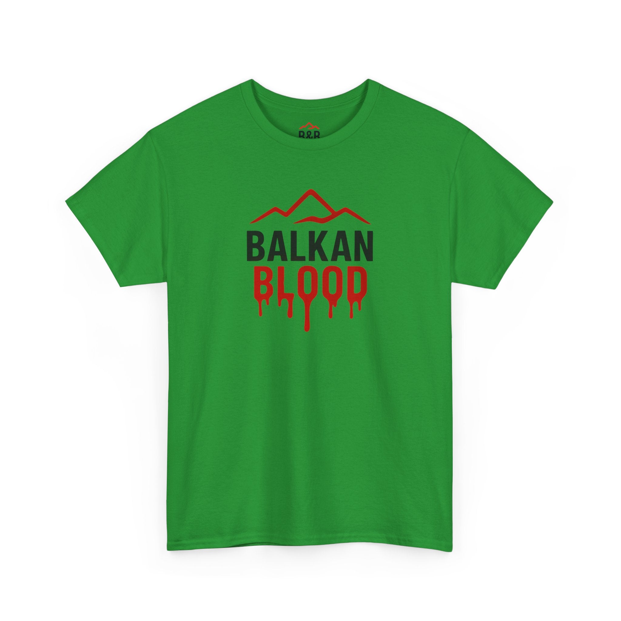 Balkan Blood T-Shirt — Heritage Graphic Tee with Multilingual “Blood” Back Print