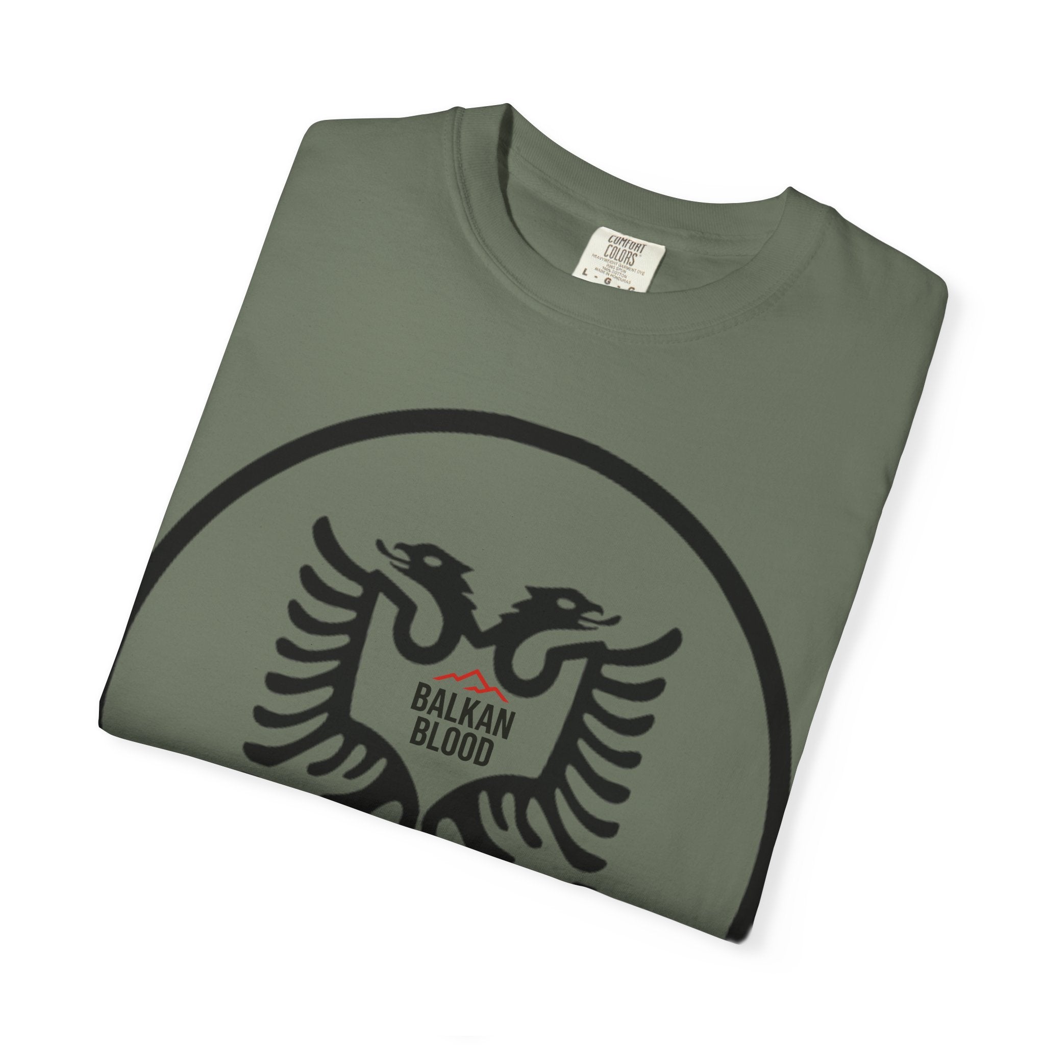 Albanian Balkan Heritage T-Shirt - Unisex Garment-Dyed Tee, Albania Pride Apparel, Cultural Gift, Travel Souvenir, Festival Wear