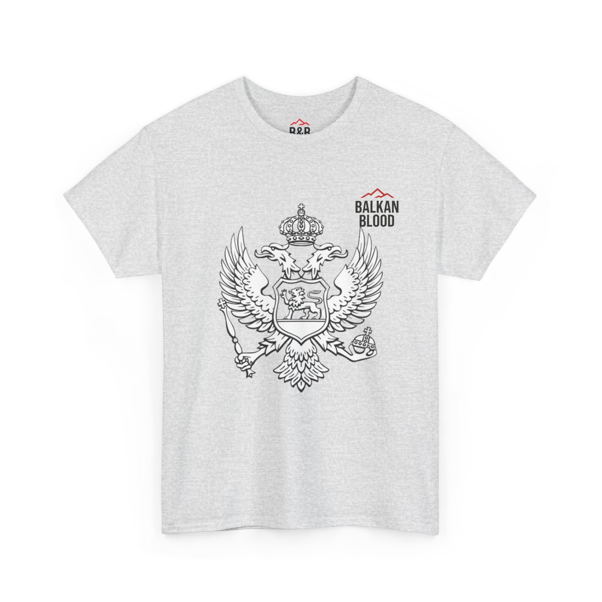 Montenegro/Balkan Blood Unisex Heavy Cotton Tee, Vintage Style Shirt, Graphic Tee, Travel Souvenir, Gift for Heritage Lovers