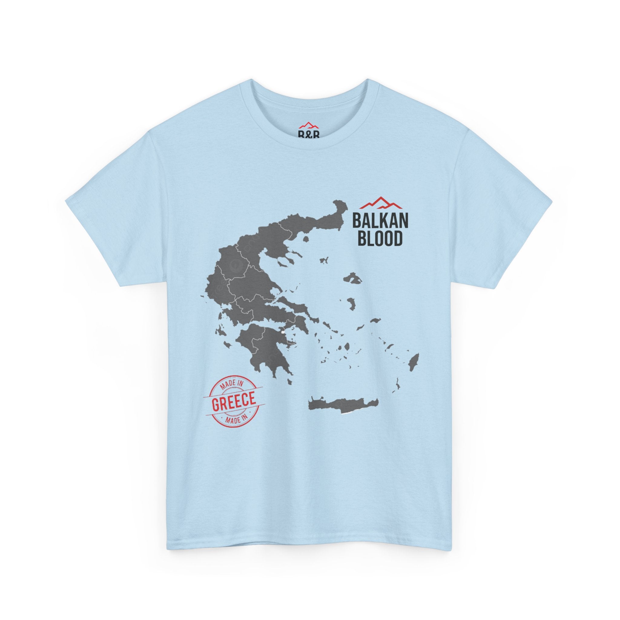 Balkan Blood Tee | Unisex Heavy Cotton T-Shirt, Greece Souvenir Shirt, Travel Gift, Casual Wear, Unique Graphic Tee