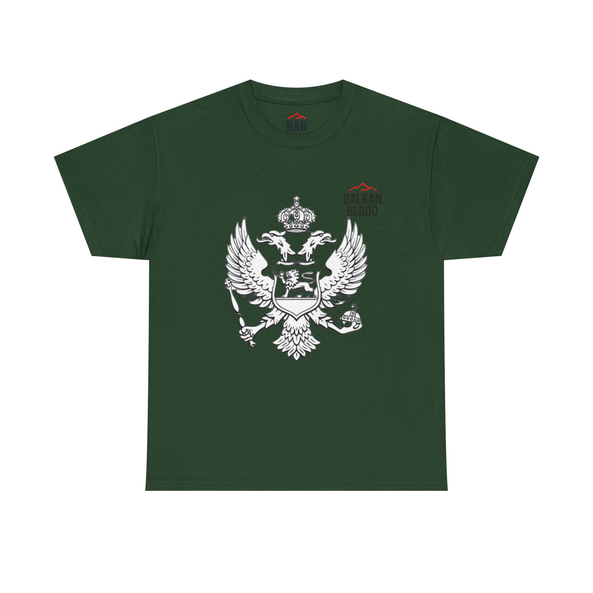 Montenegro/Balkan Blood Unisex Heavy Cotton Tee, Vintage Style Shirt, Graphic Tee, Travel Souvenir, Gift for Heritage Lovers