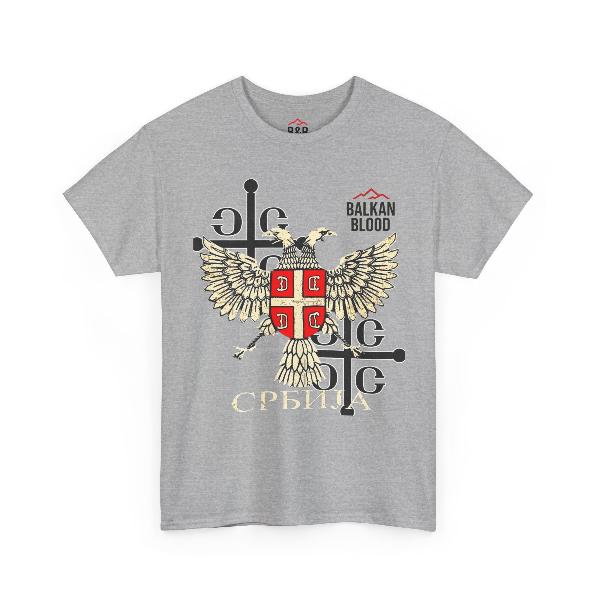 Serbian Heritage Tee, Balkan Blood Shirt, Unisex Cotton T-shirt, Cultural Pride Wear, Travel-inspired Apparel