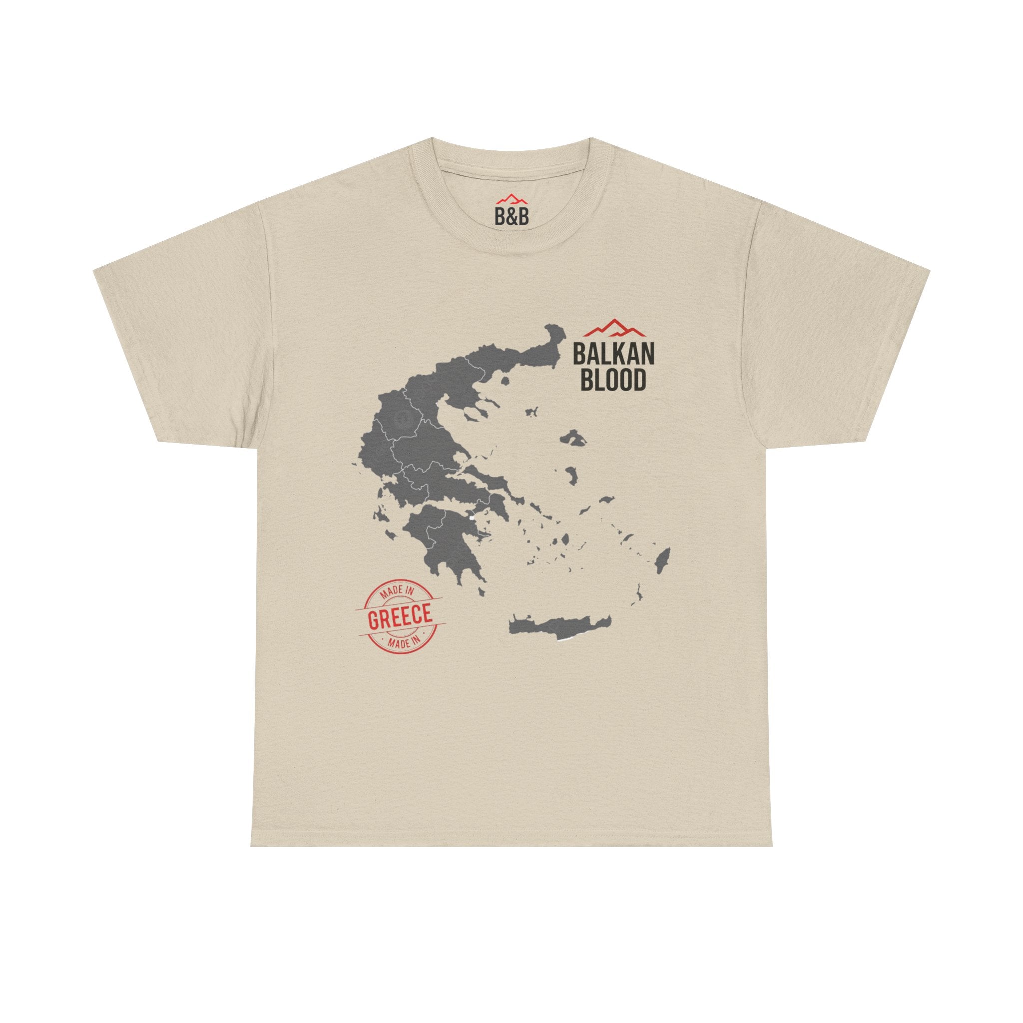 Balkan Blood Tee | Unisex Heavy Cotton T-Shirt, Greece Souvenir Shirt, Travel Gift, Casual Wear, Unique Graphic Tee