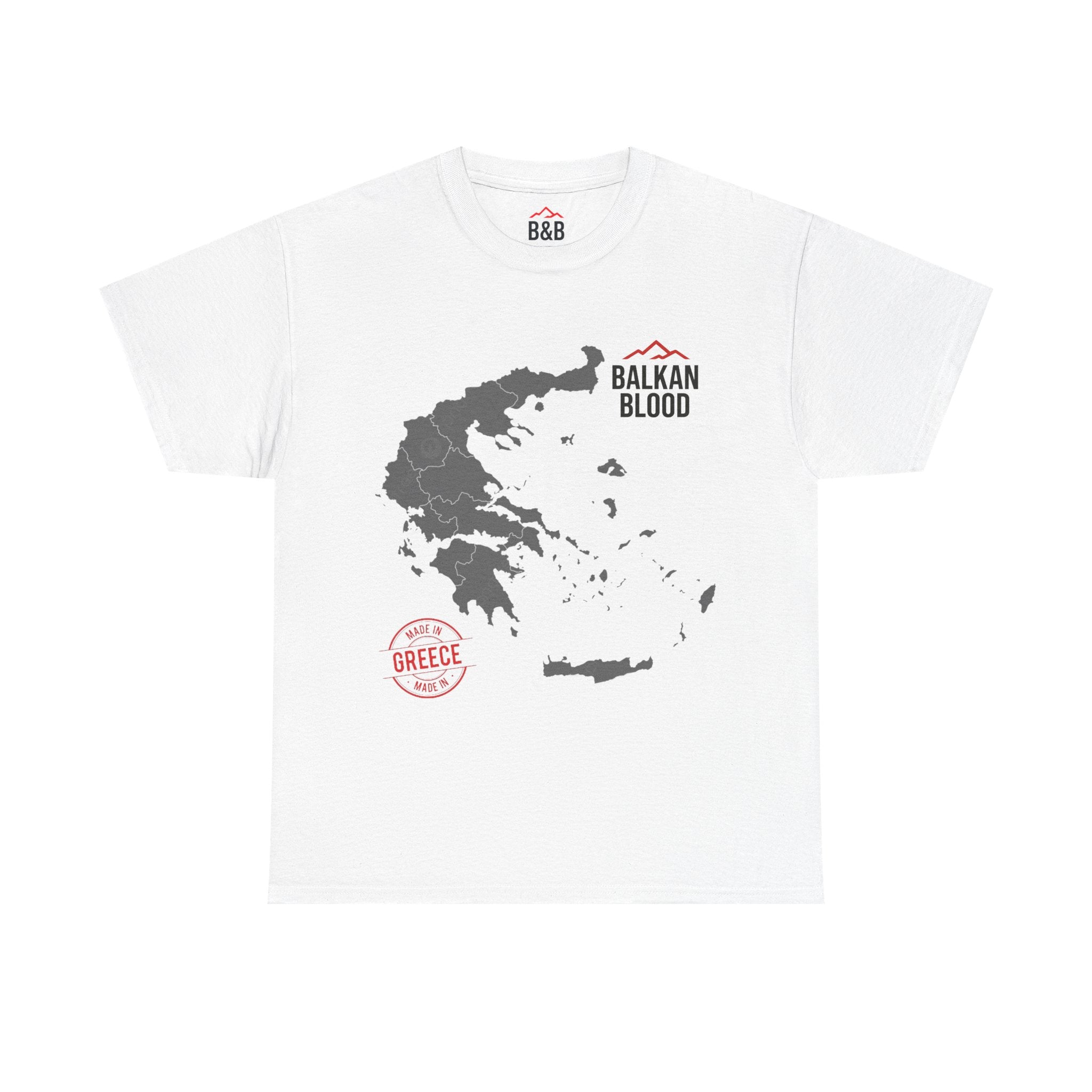 Balkan Blood Tee | Unisex Heavy Cotton T-Shirt, Greece Souvenir Shirt, Travel Gift, Casual Wear, Unique Graphic Tee