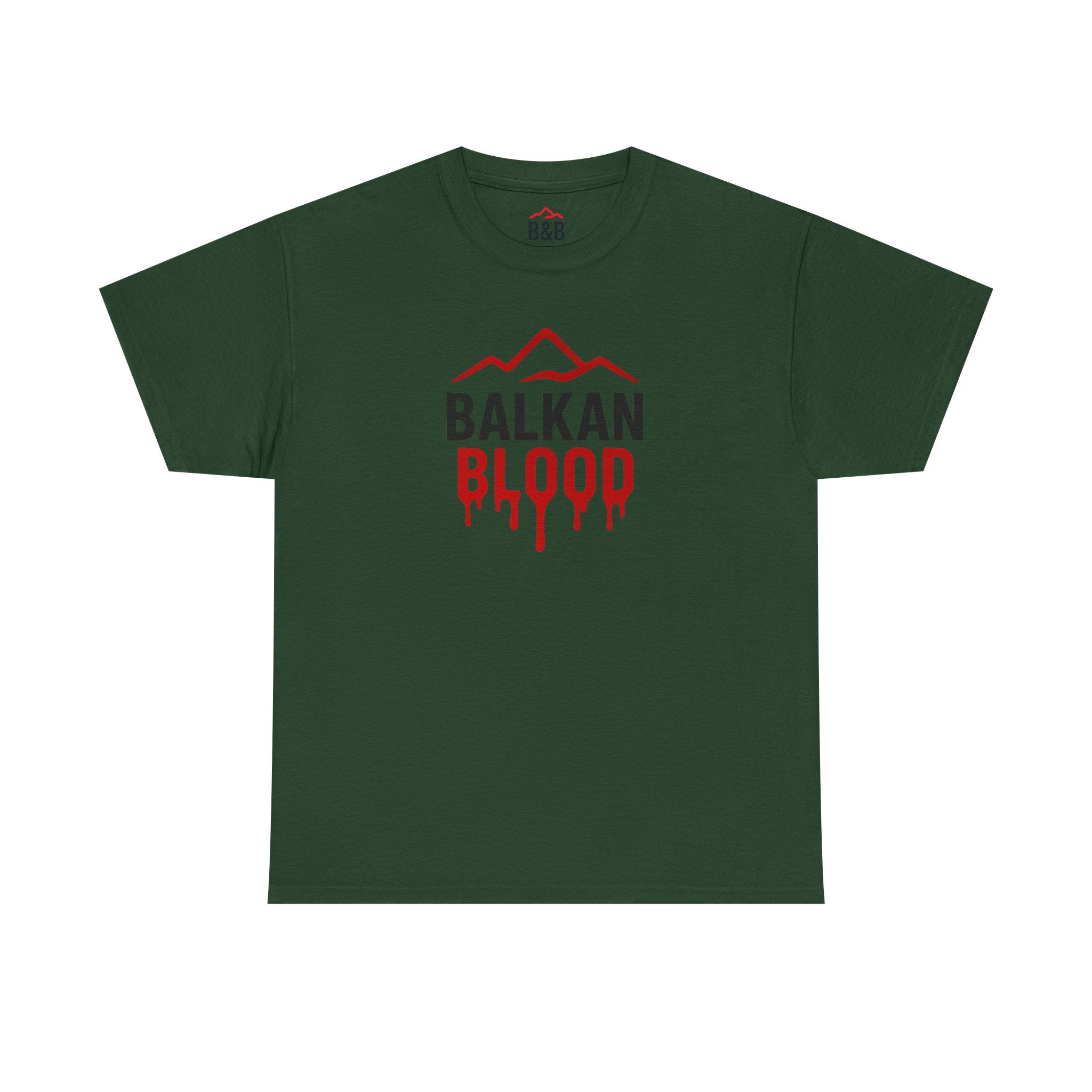 Balkan Blood T-Shirt — Heritage Graphic Tee with Multilingual “Blood” Back Print