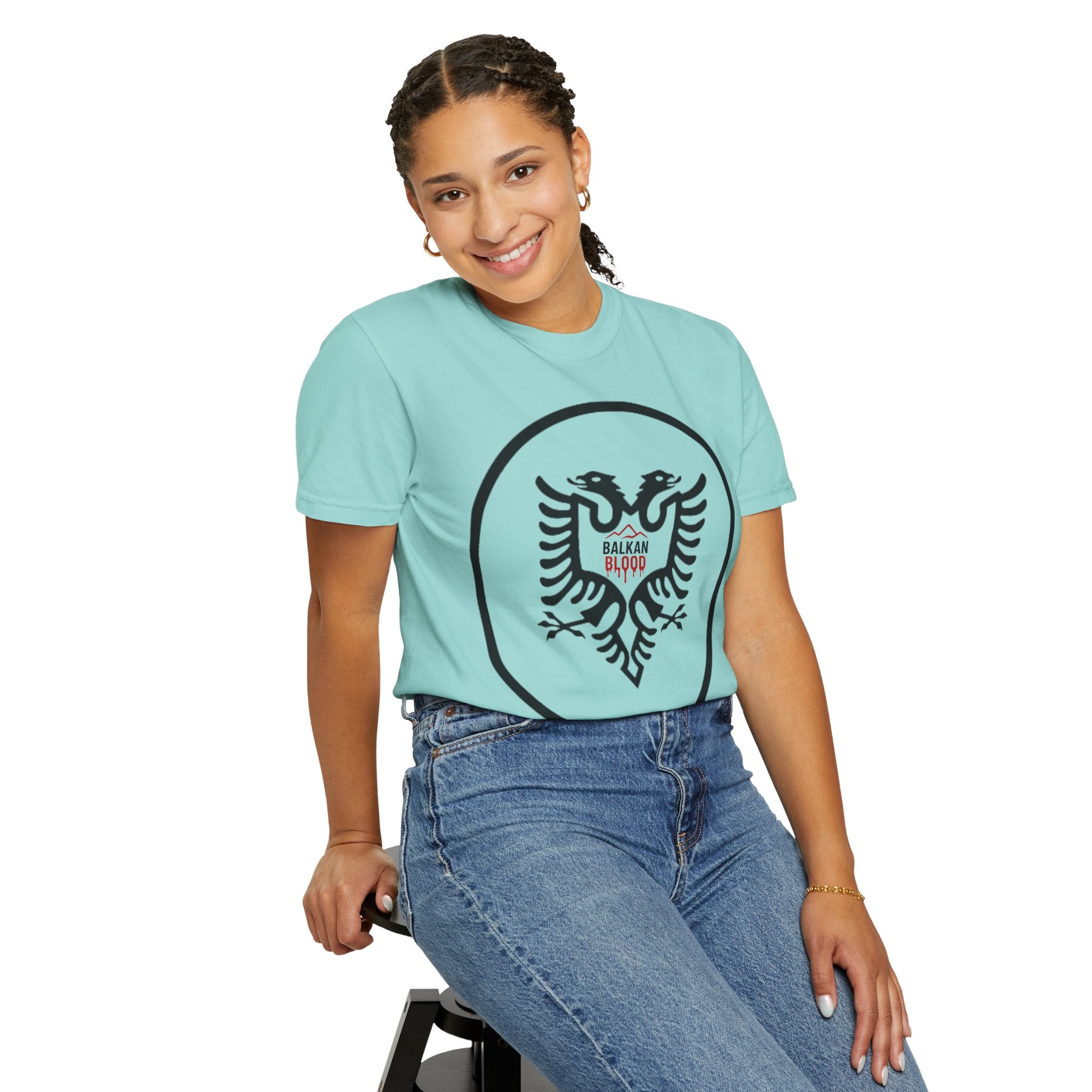 Albanian Balkan Heritage T-Shirt - Unisex Garment-Dyed Tee