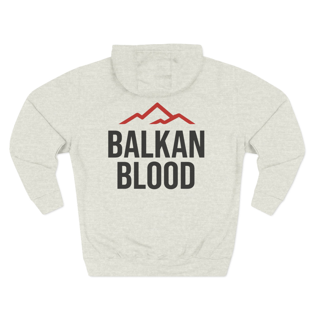 Balkan Blood Hoodie - Cozy Fleece Sweatshirt for Outdoor Adventures, Gifts for Nature Lovers, Hiking, Travel, Casual Wear