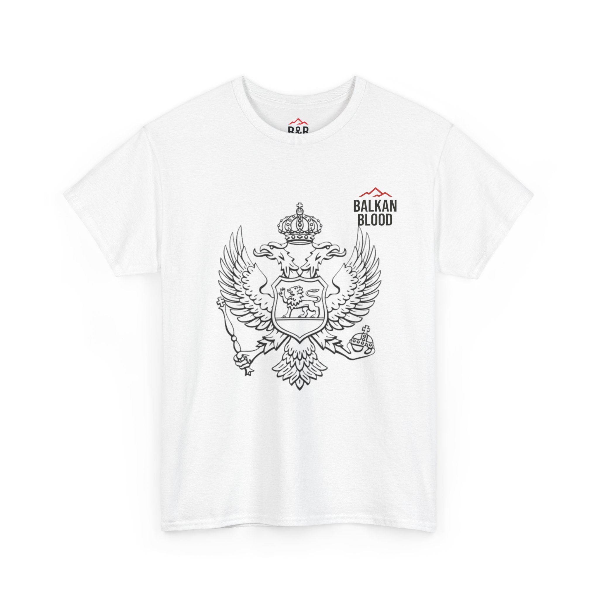 Montenegro/Balkan Blood Unisex Heavy Cotton Tee, Vintage Style Shirt, Graphic Tee, Travel Souvenir, Gift for Heritage Lovers