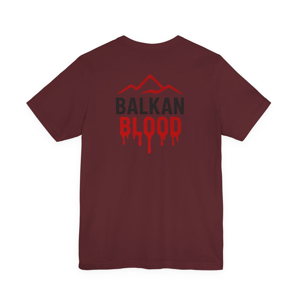 Balkan Blood Tee — Red Drip Logo