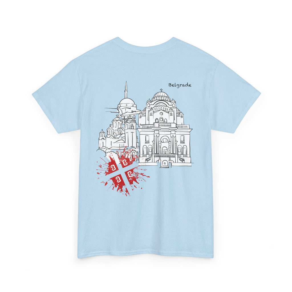 Serbian Heritage Tee, Balkan Blood Shirt, Unisex Cotton T-shirt, Cultural Pride Wear, Travel-inspired Apparel