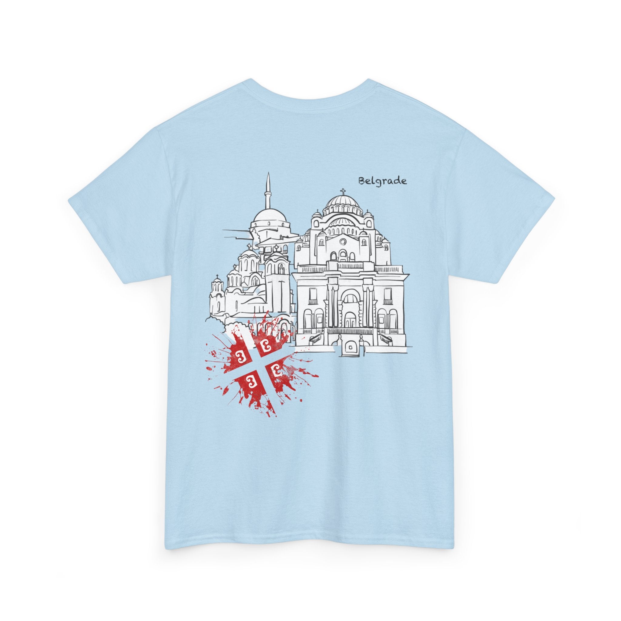 Serbian Heritage Tee, Balkan Blood Shirt, Unisex Cotton T-shirt, Cultural Pride Wear, Travel-inspired Apparel