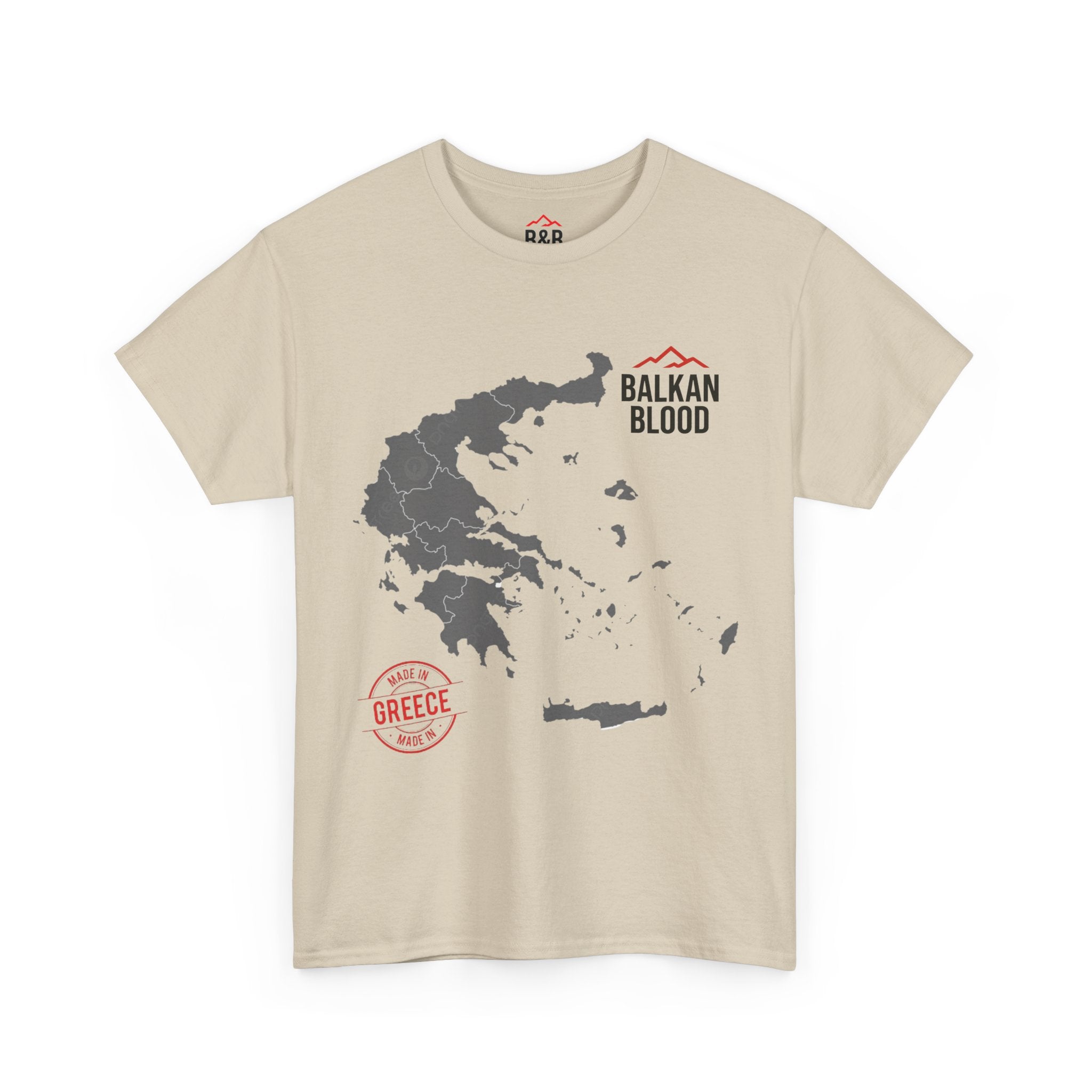 Balkan Blood Tee | Unisex Heavy Cotton T-Shirt, Greece Souvenir Shirt, Travel Gift, Casual Wear, Unique Graphic Tee