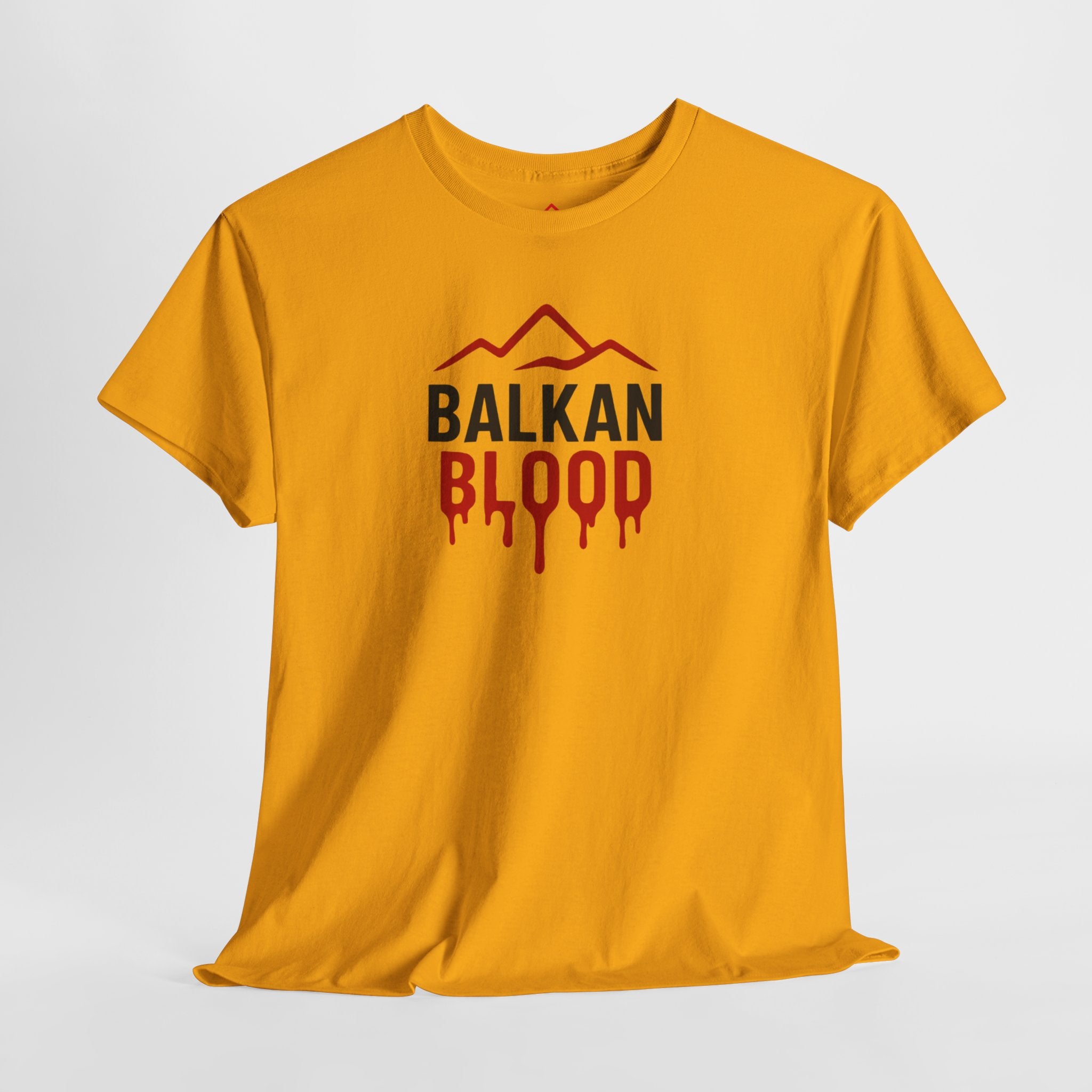 Balkan Blood T-Shirt — Heritage Graphic Tee with Multilingual “Blood” Back Print