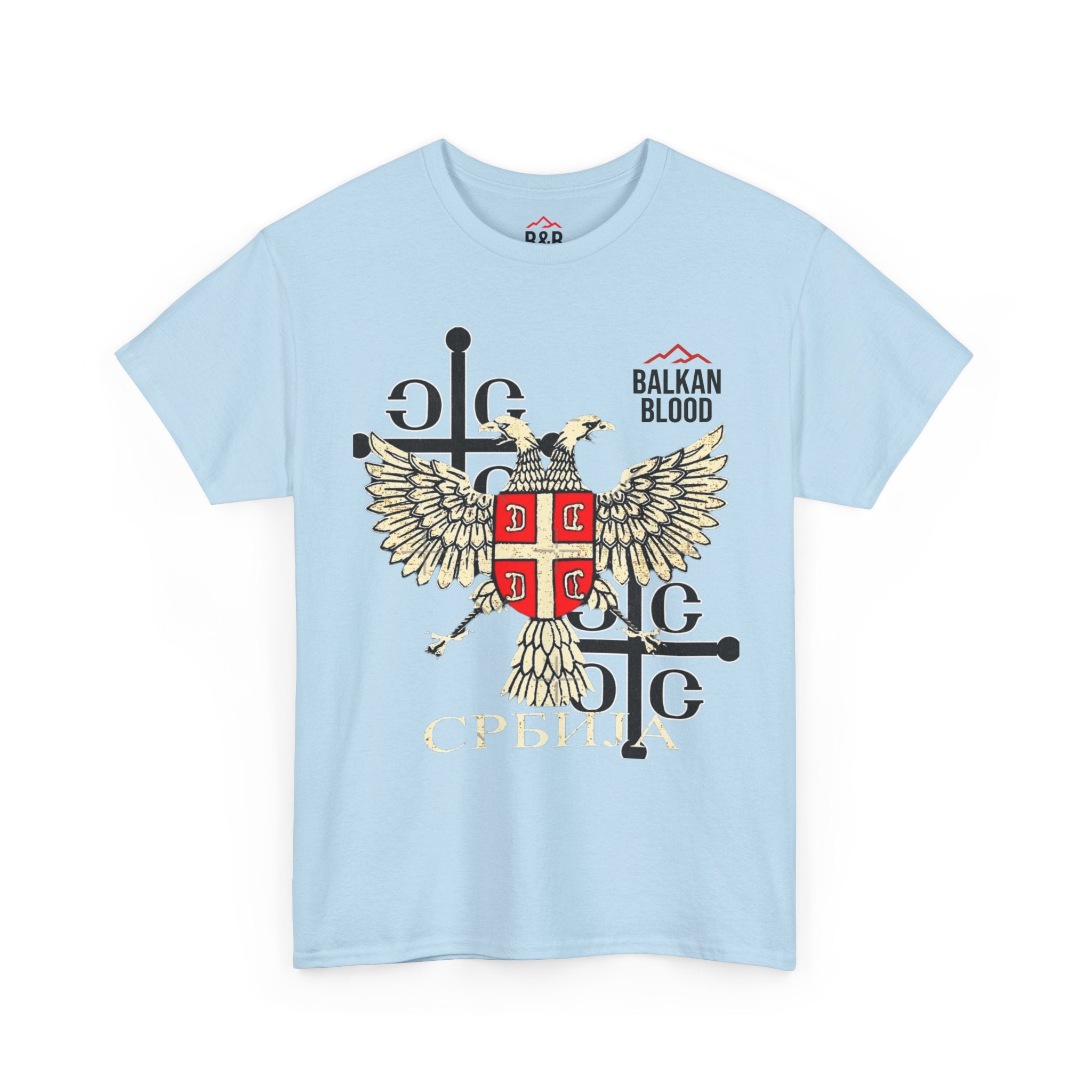 Serbian Heritage Tee, Balkan Blood Shirt, Unisex Cotton T-shirt, Cultural Pride Wear, Travel-inspired Apparel