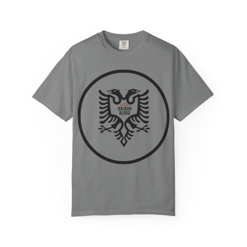 Albanian Balkan Heritage T-Shirt - Unisex Garment-Dyed Tee, Albania Pride Apparel, Cultural Gift, Travel Souvenir, Festival Wear
