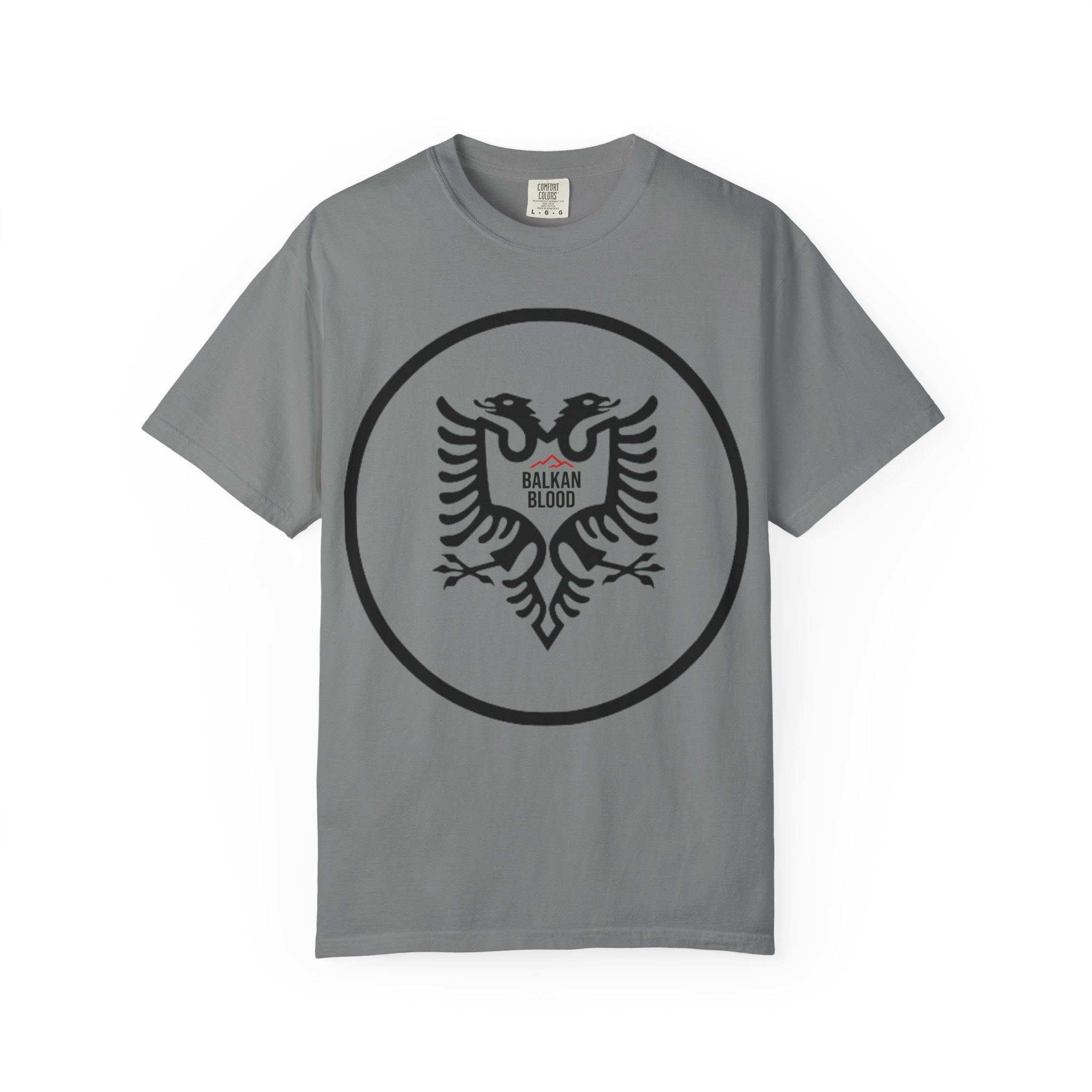 Albanian Balkan Heritage T-Shirt - Unisex Garment-Dyed Tee, Albania Pride Apparel, Cultural Gift, Travel Souvenir, Festival Wear