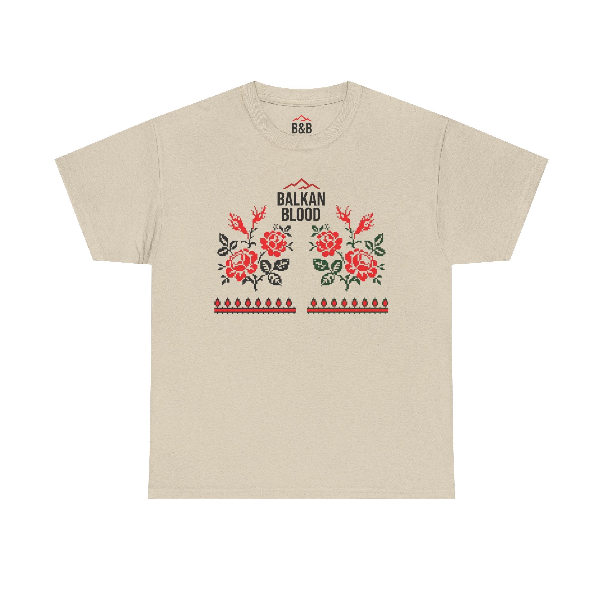 Bulgaria Balkan Blood Unisex Heavy Cotton Tee, Vintage Floral Graphic Shirt, Cultural Heritage Top, Gift for Travelers, Heritage Celebration Apparel