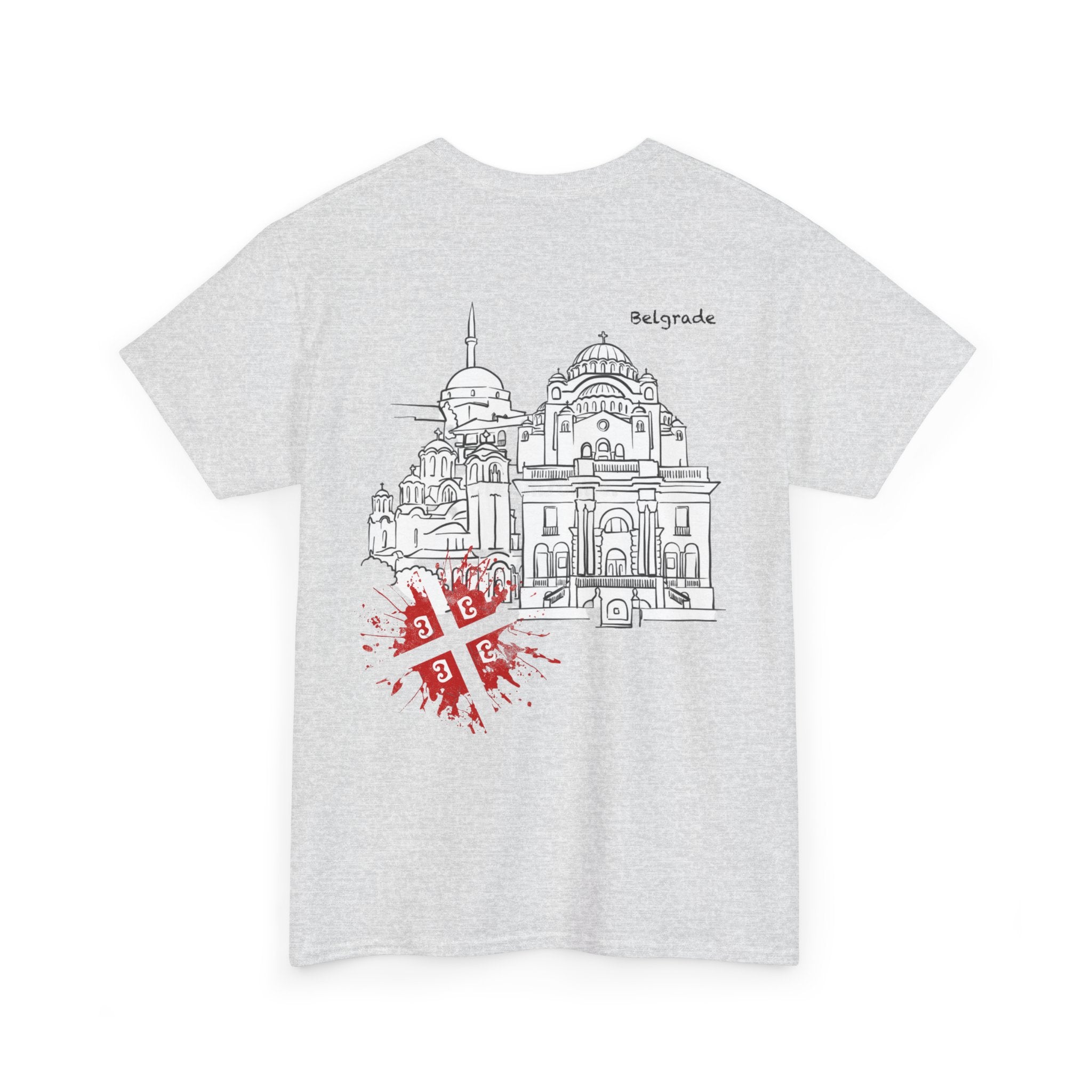 Serbian Heritage Tee, Balkan Blood Shirt, Unisex Cotton T-shirt, Cultural Pride Wear, Travel-inspired Apparel