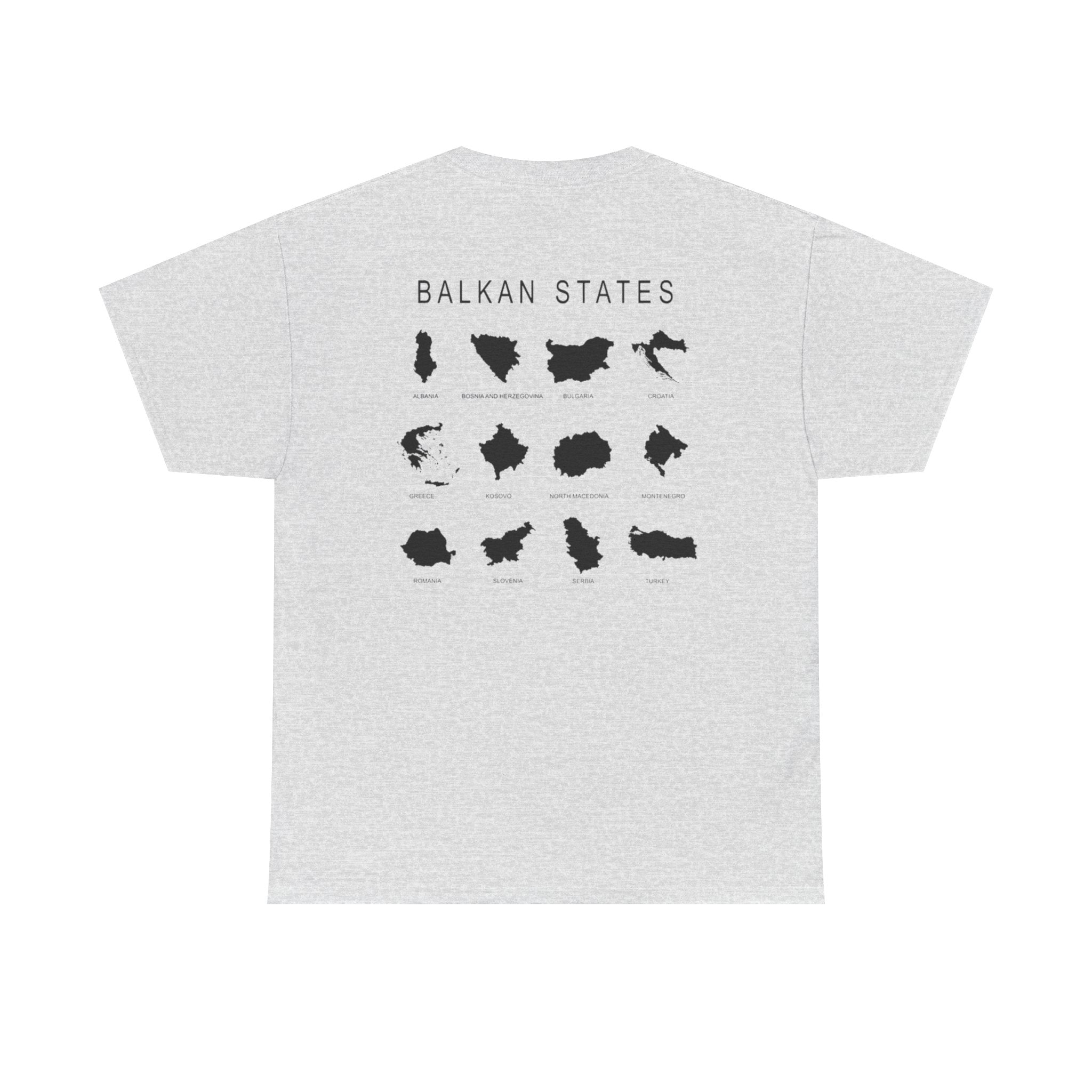 Balkan Blood Unisex Heavy Cotton Tee, Ethnic Pride Shirt, Gift for Balkans, Travel Tee, Stylish Casual Wear, Balkan States Design