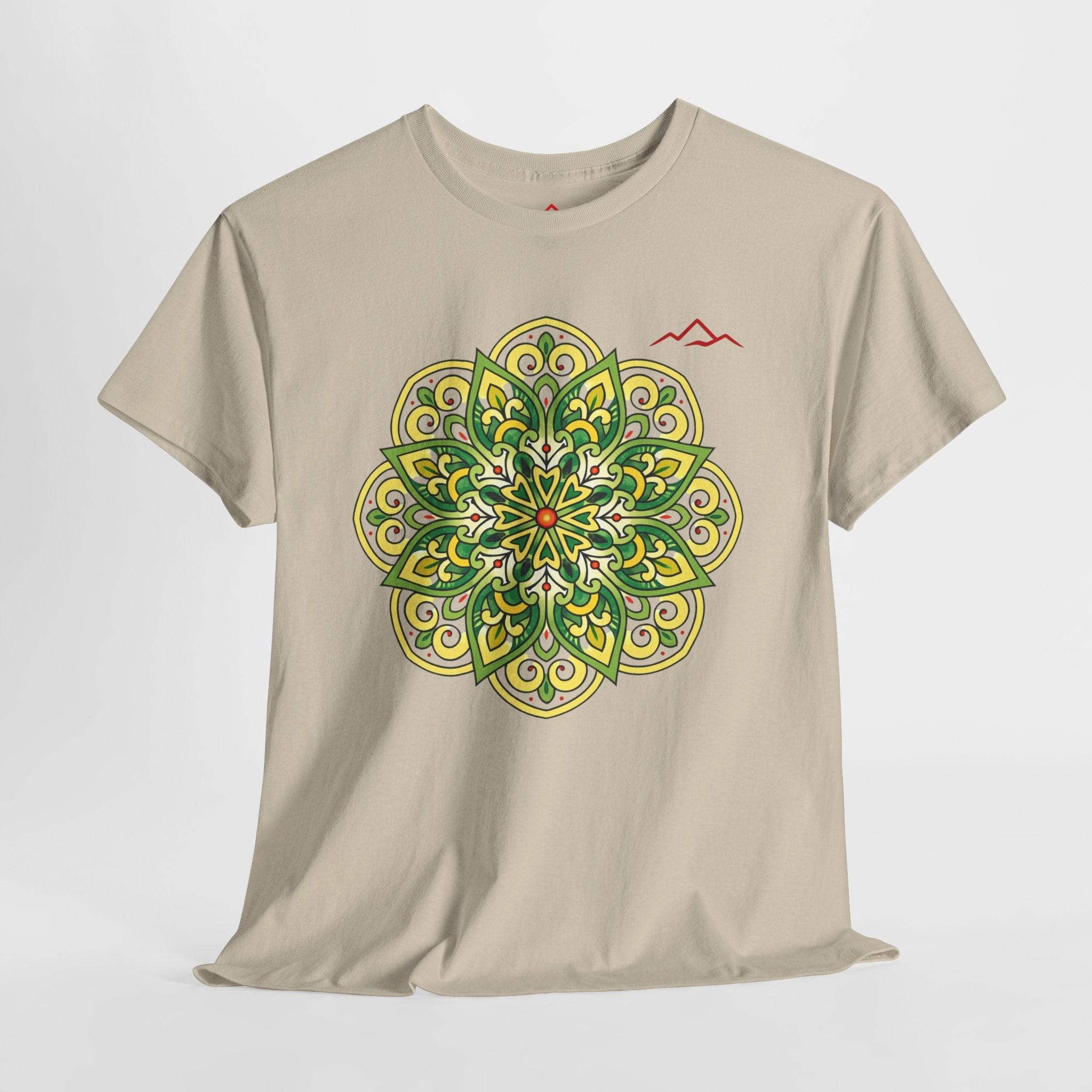 Balkan Blood Graphic Tee — Green Mandala Front & Drip Logo Back