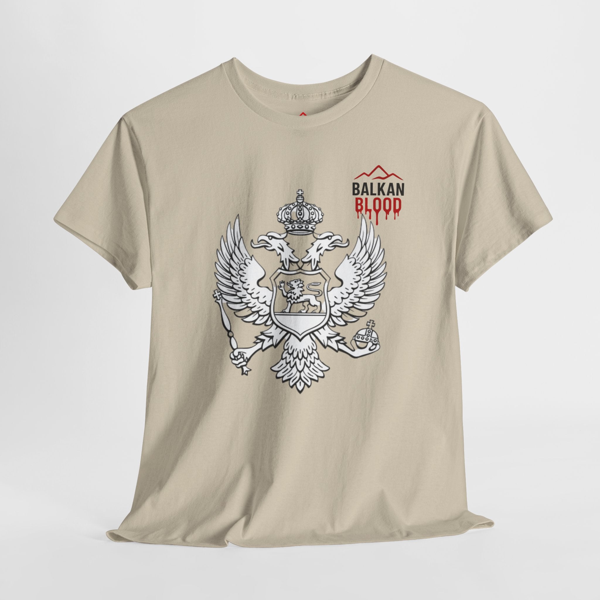 Montenegro/Balkan Blood Unisex Heavy Cotton Tee, Vintage Style Shirt