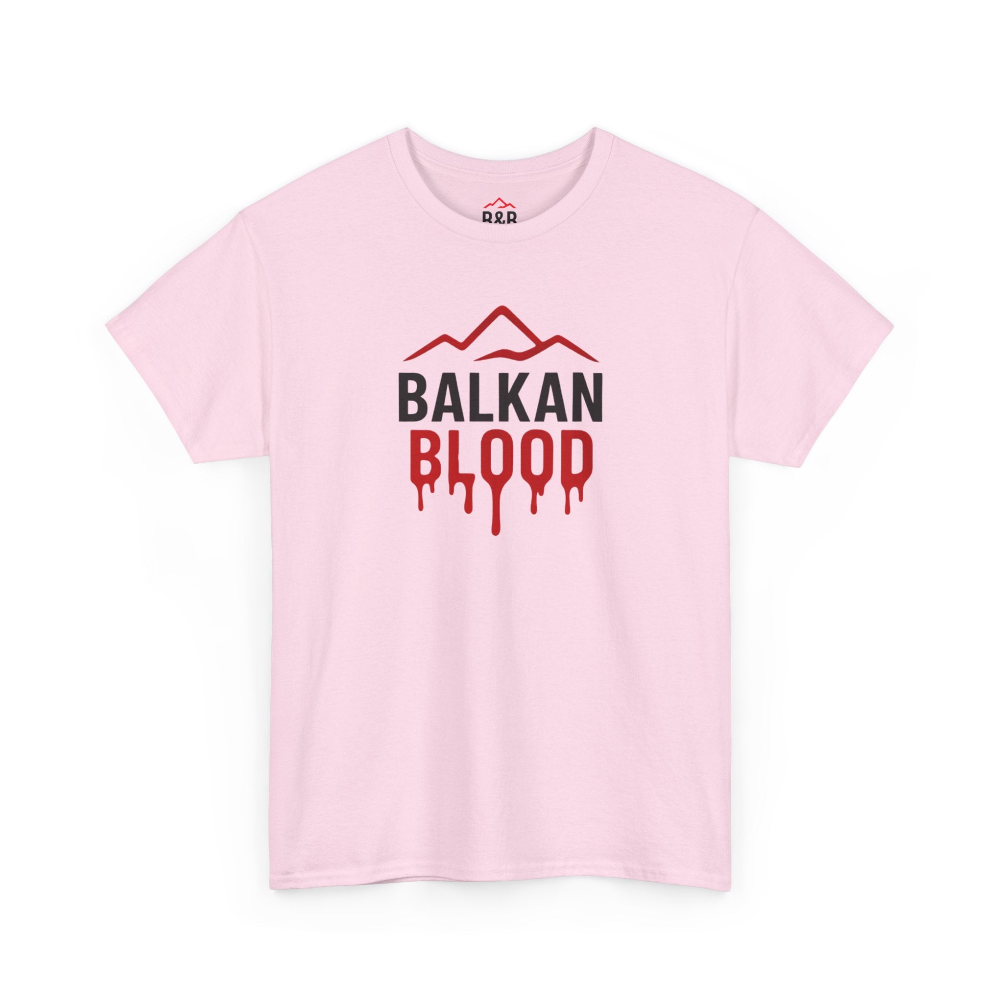 Balkan Blood T-Shirt — Heritage Graphic Tee with Multilingual “Blood” Back Print