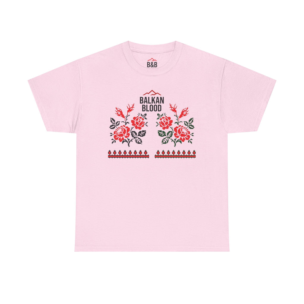 Bulgaria Balkan Blood Unisex Heavy Cotton Tee, Vintage Floral Graphic Shirt, Cultural Heritage Top, Gift for Travelers, Heritage Celebration Apparel