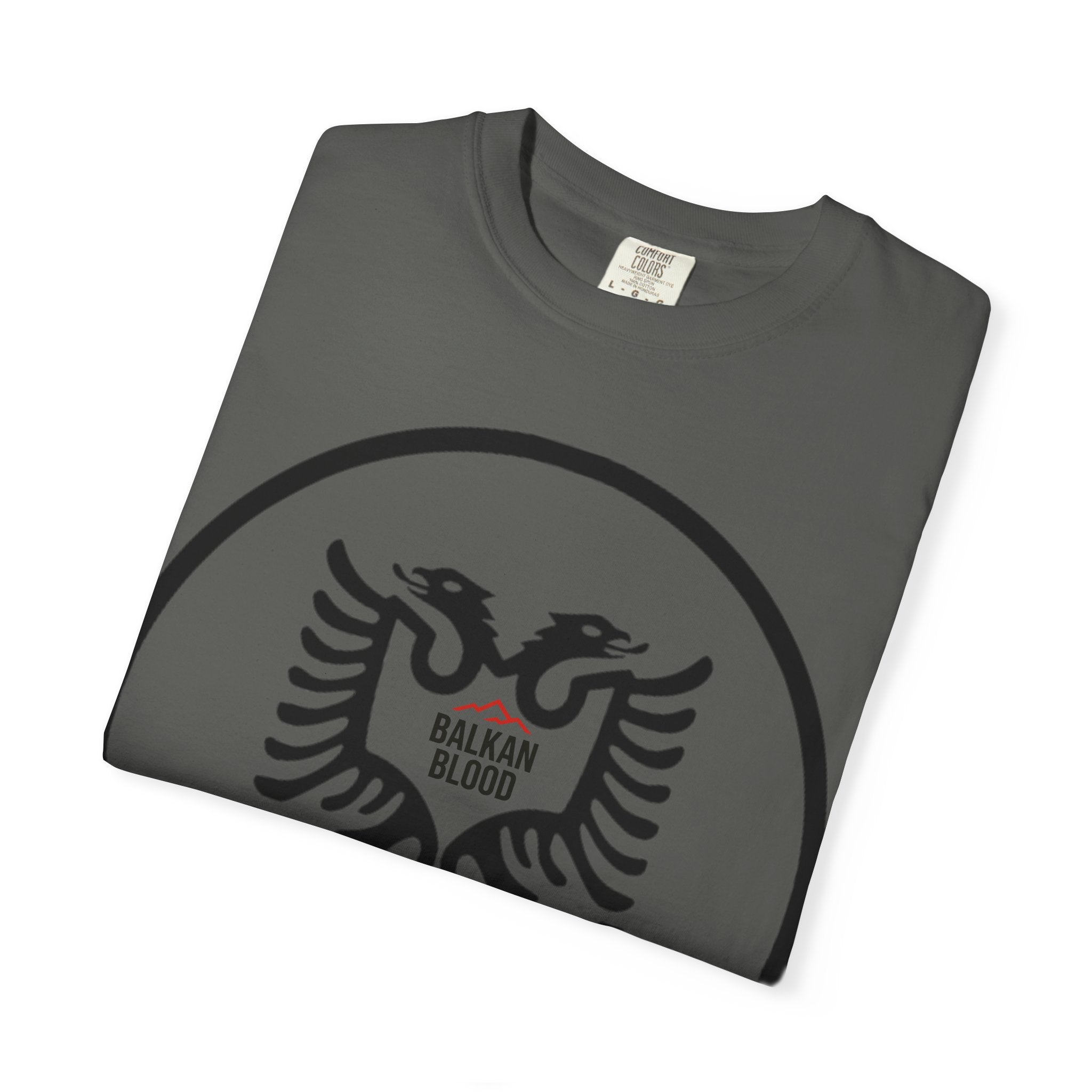 Albanian Balkan Heritage T-Shirt - Unisex Garment-Dyed Tee, Albania Pride Apparel, Cultural Gift, Travel Souvenir, Festival Wear