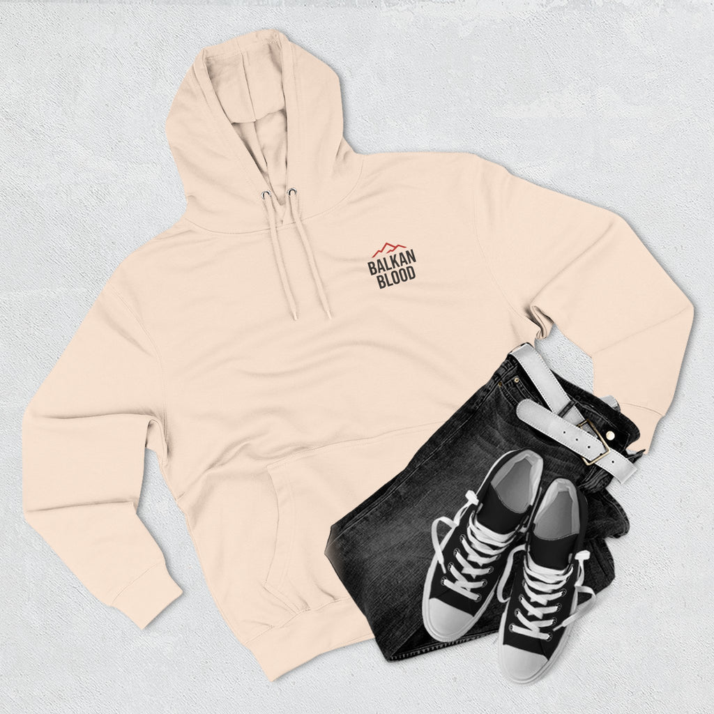 Balkan Blood Hoodie - Cozy Fleece Sweatshirt for Outdoor Adventures, Gifts for Nature Lovers, Hiking, Travel, Casual Wear