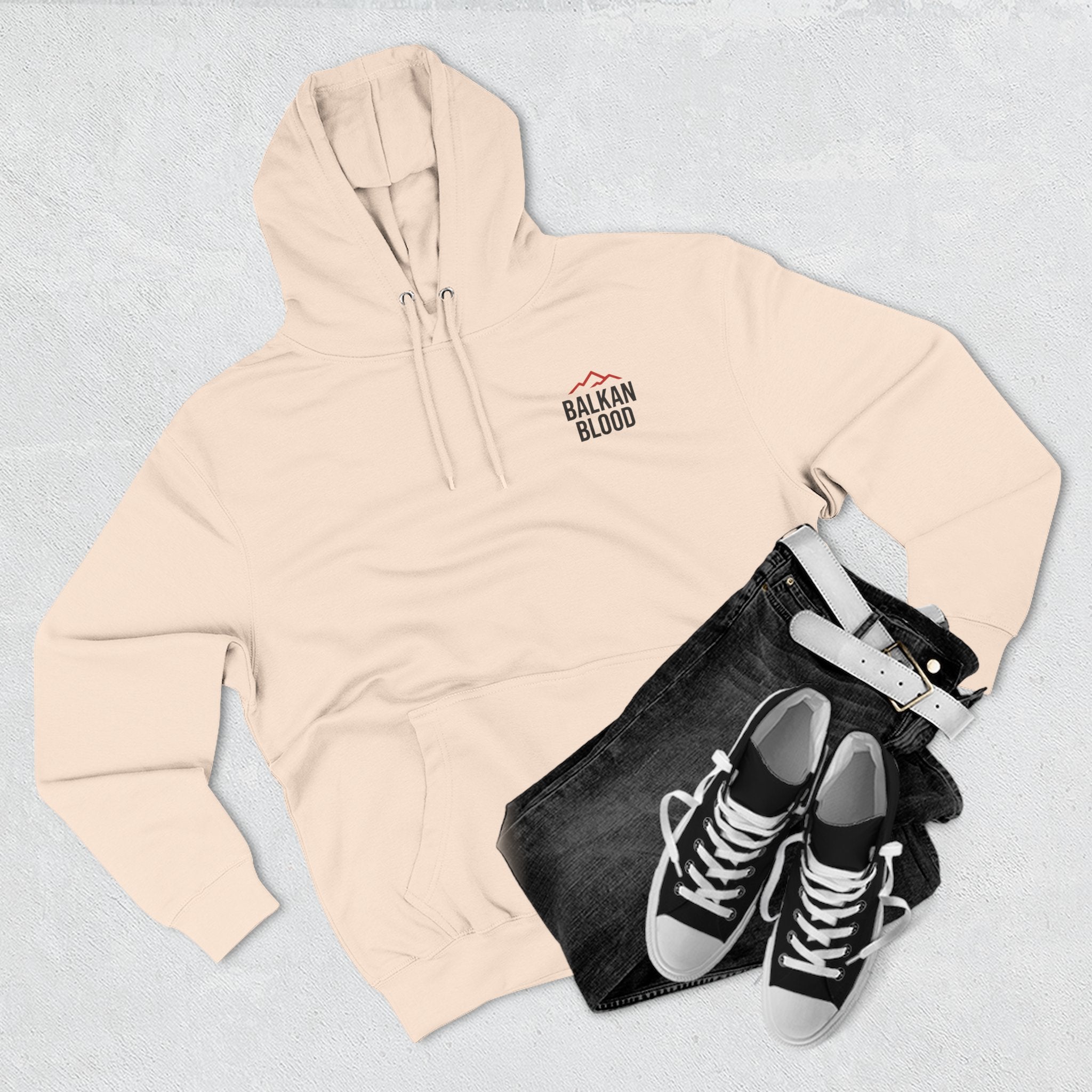 Balkan Blood Hoodie - Cozy Fleece Sweatshirt for Outdoor Adventures, Gifts for Nature Lovers, Hiking, Travel, Casual Wear